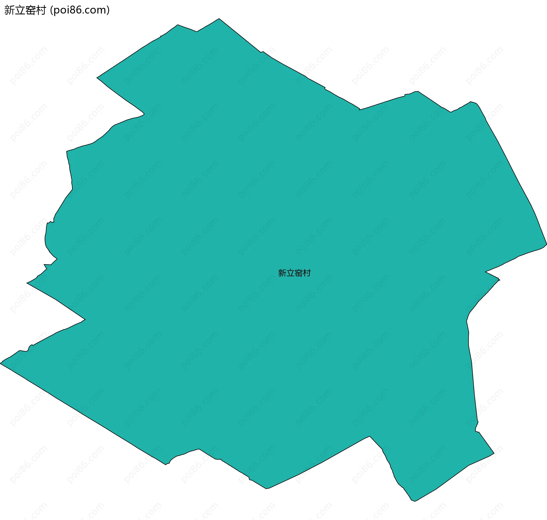 新立窑村边界地图