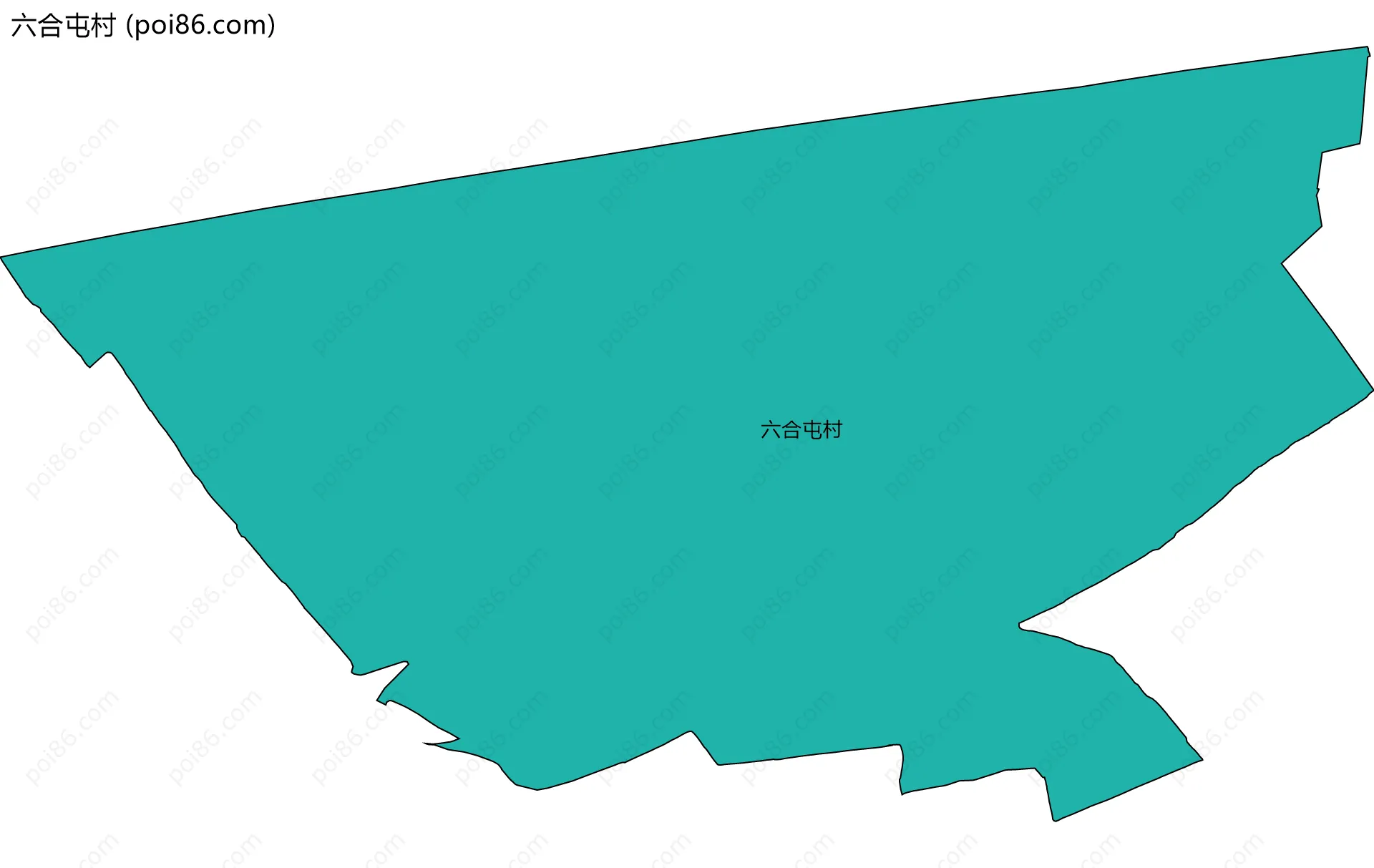 六合屯村边界地图