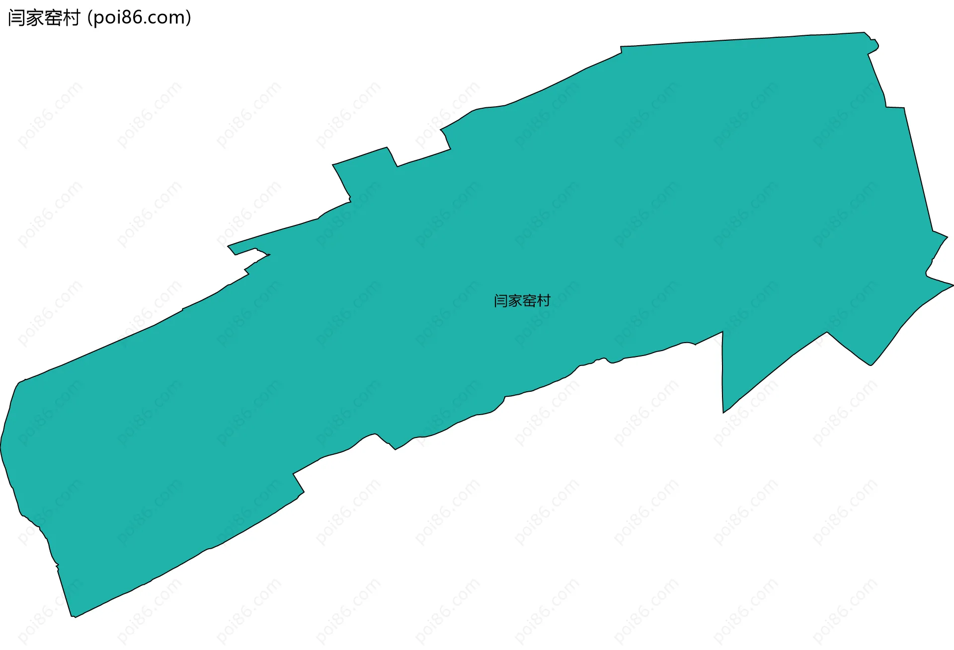 闫家窑村边界地图