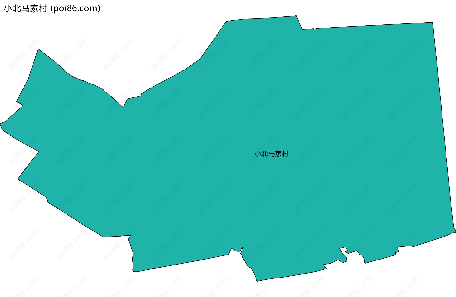小北马家村边界地图
