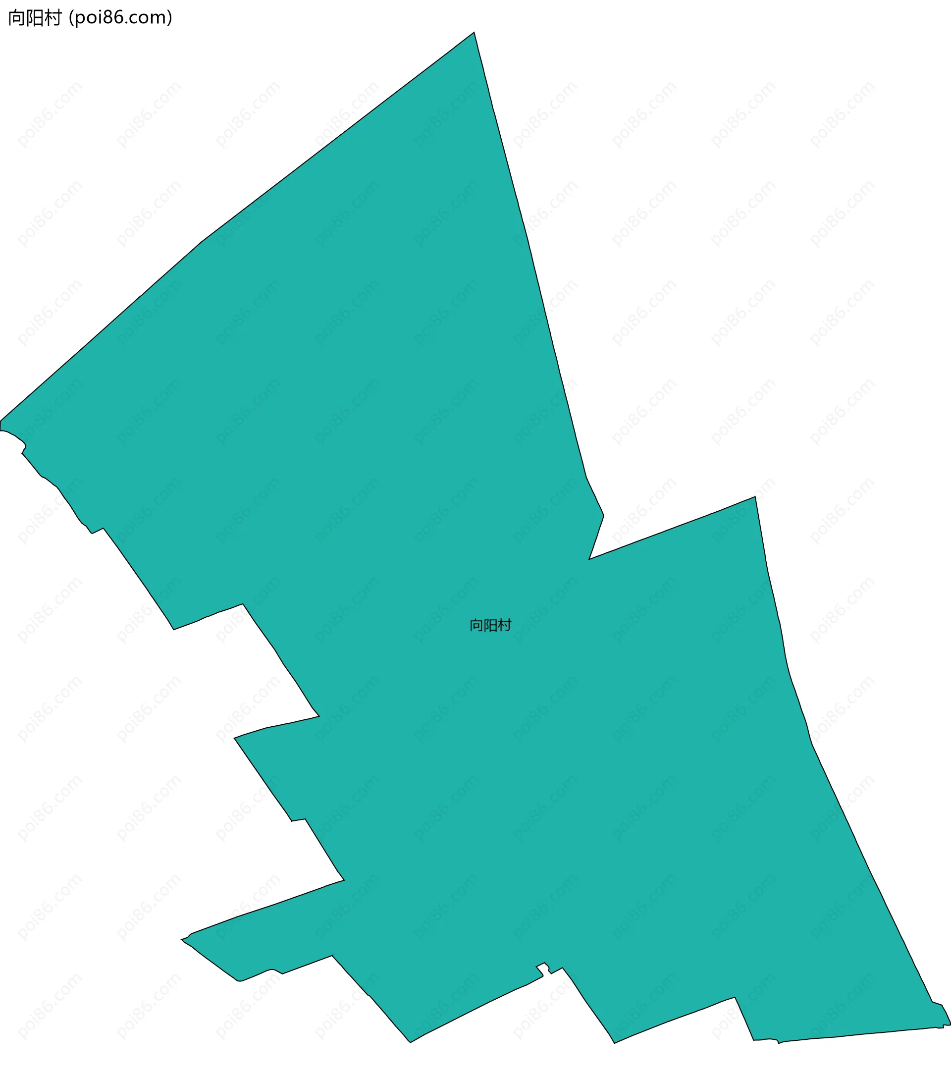 向阳村边界地图