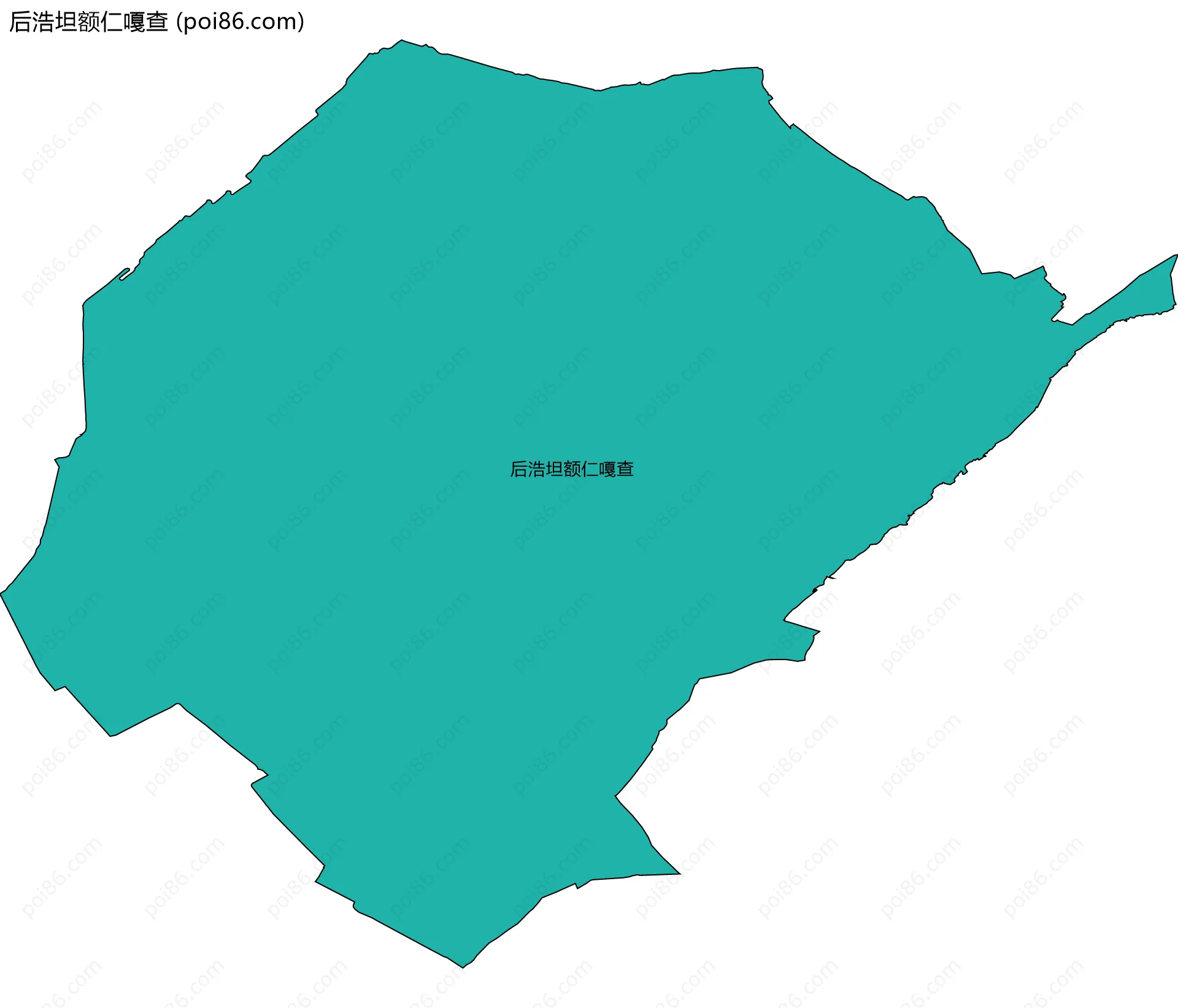 后浩坦额仁嘎查边界地图