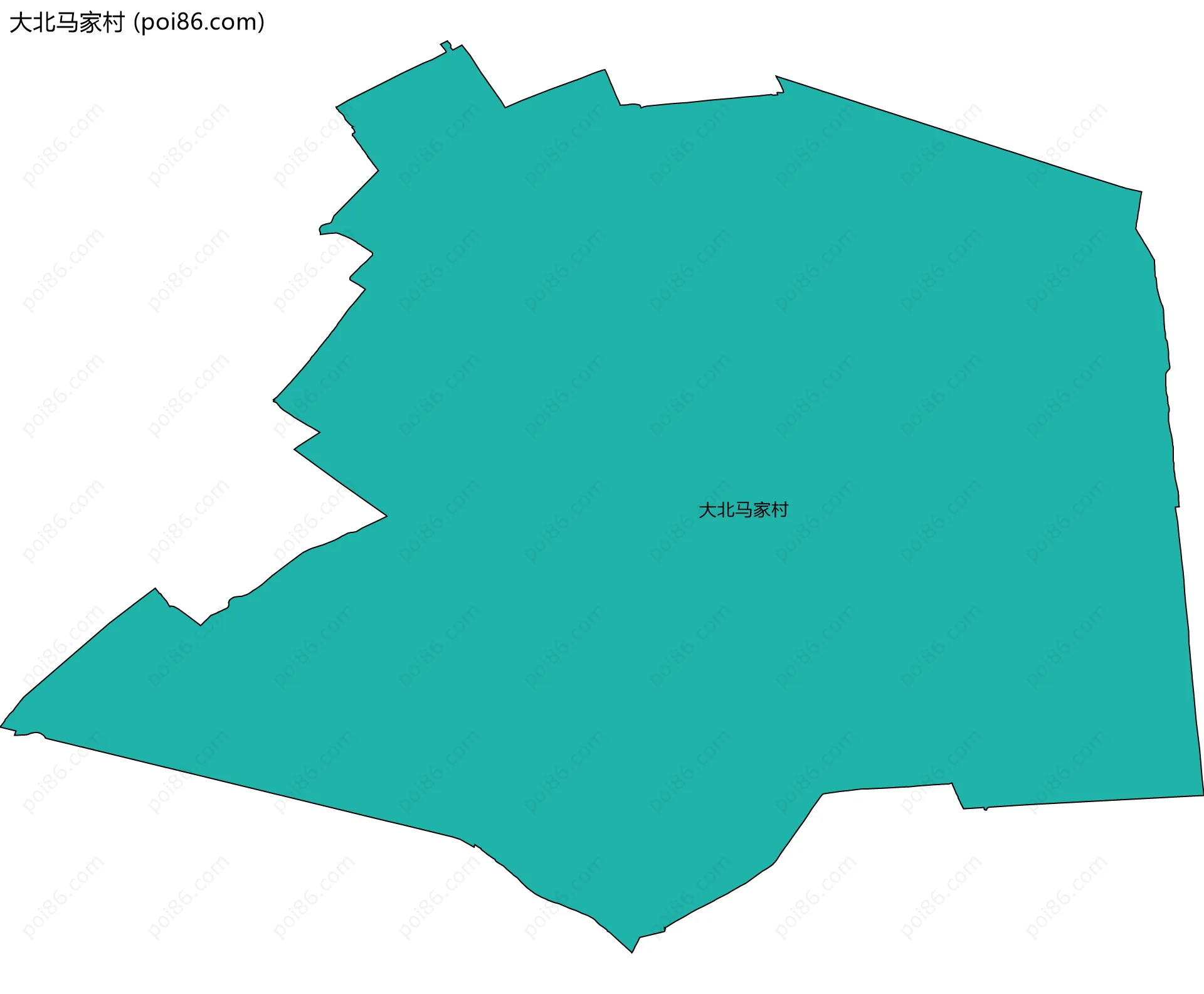 大北马家村边界地图