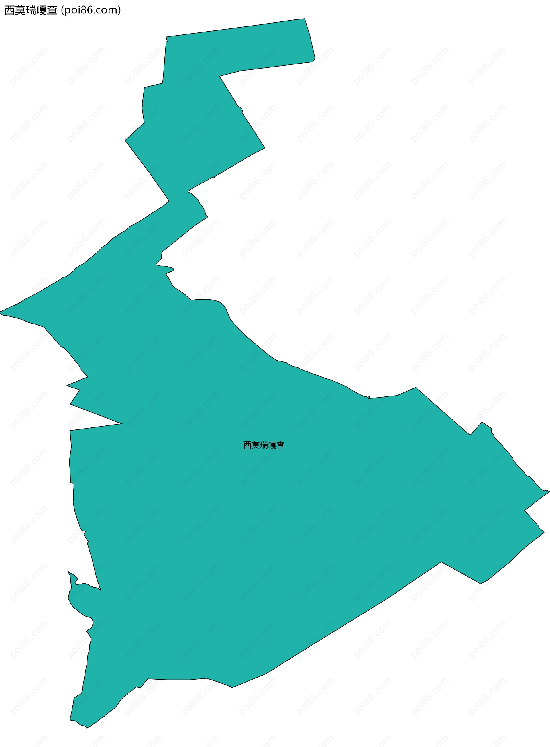 西莫瑞嘎查边界地图