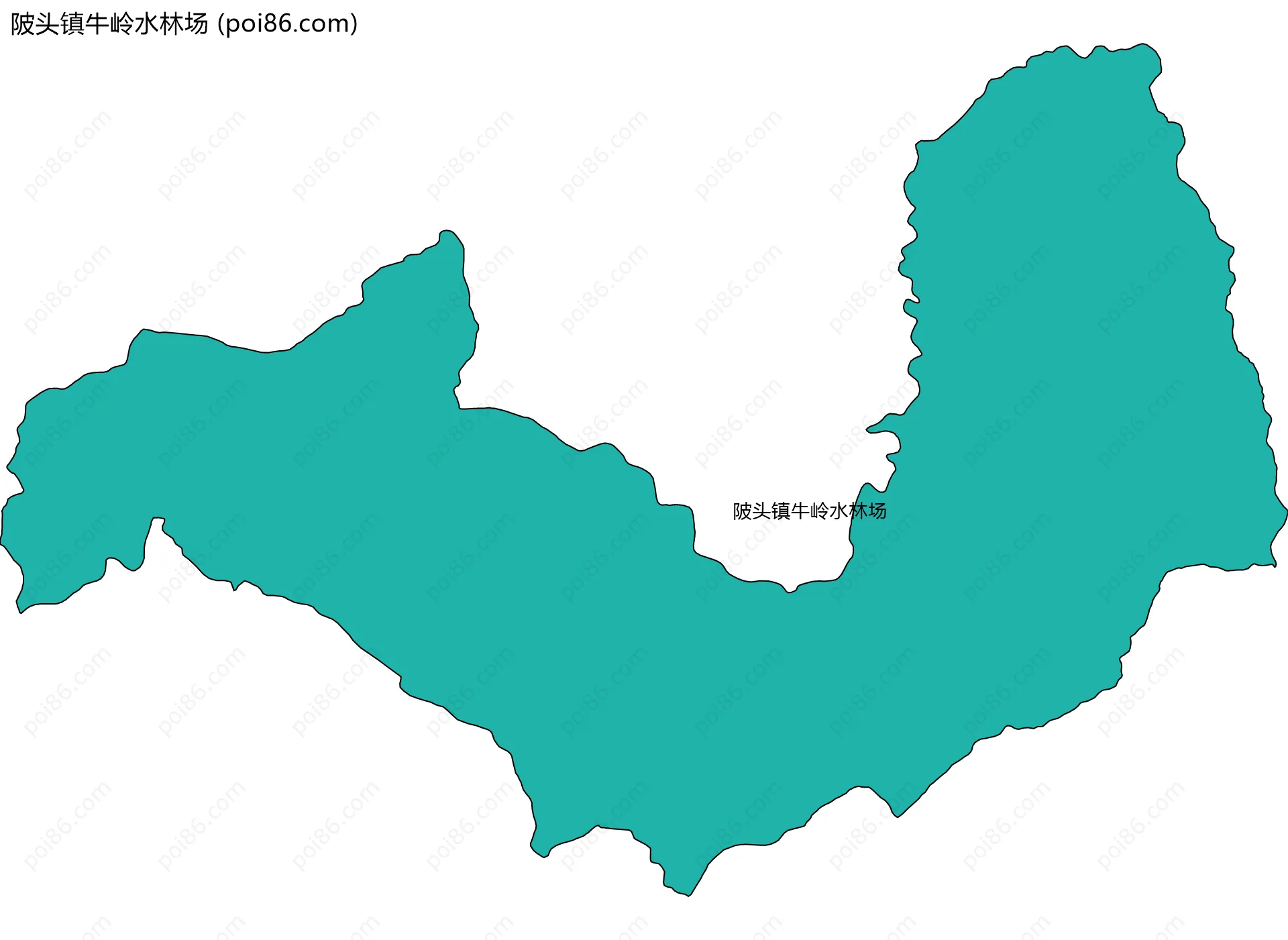 陂头镇牛岭水林场边界地图