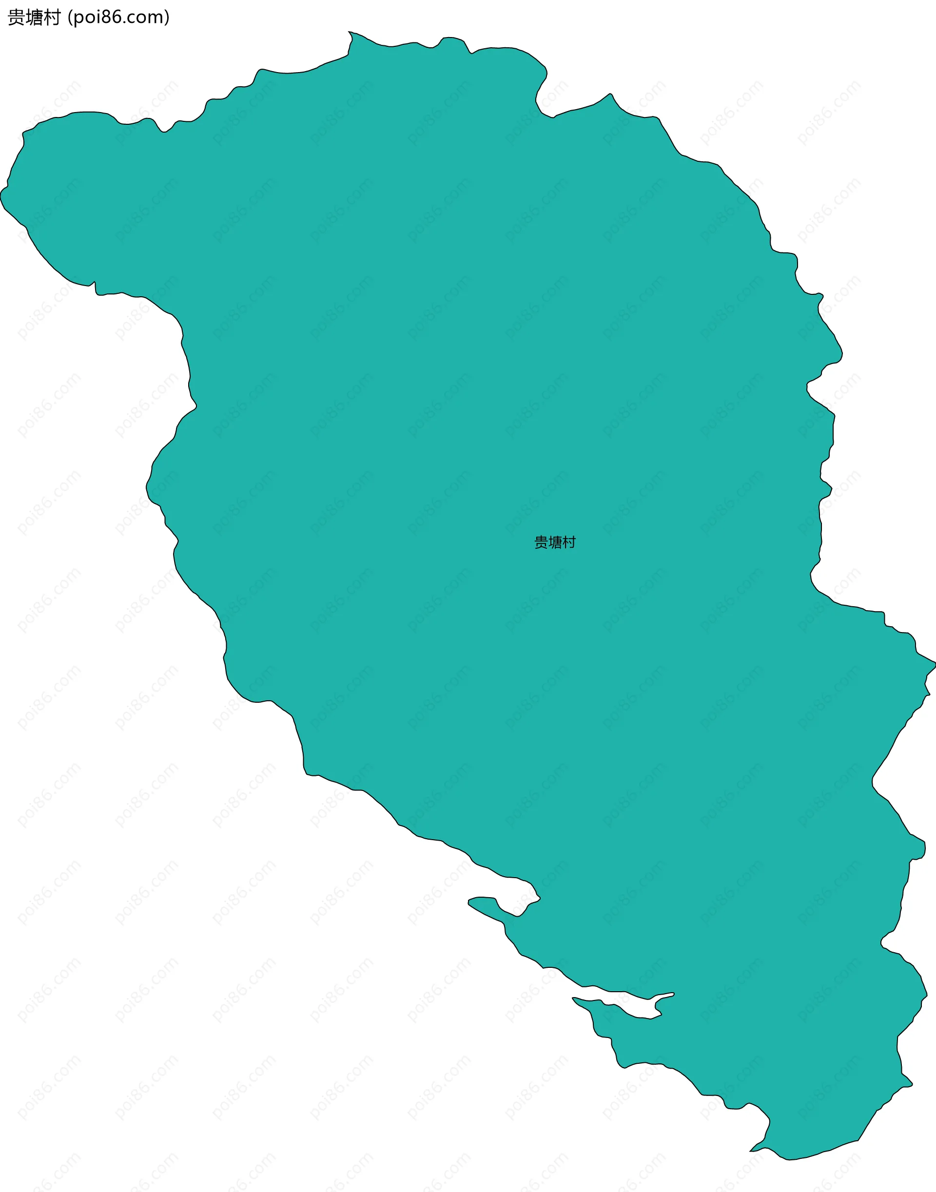 贵塘村边界地图