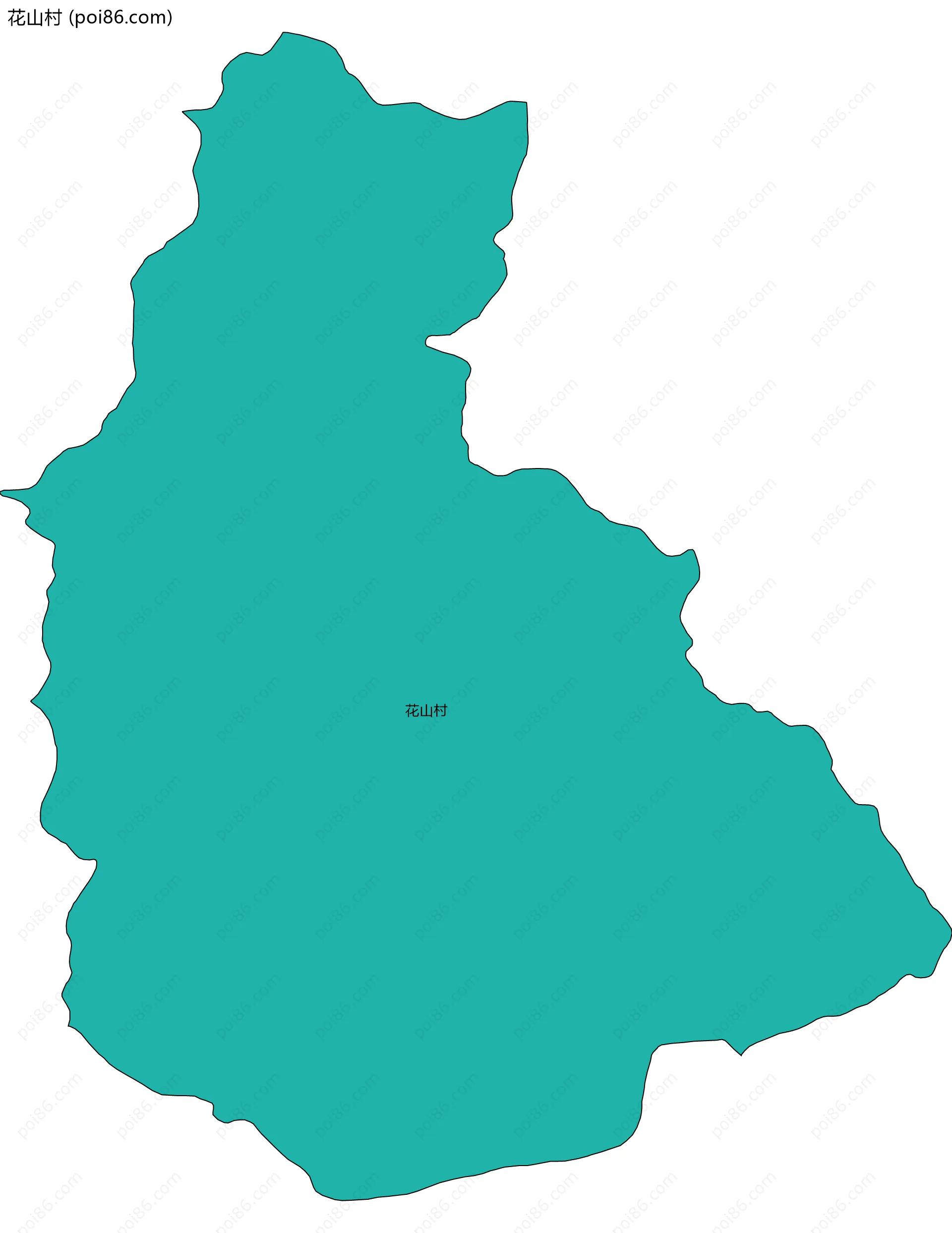 花山村边界地图