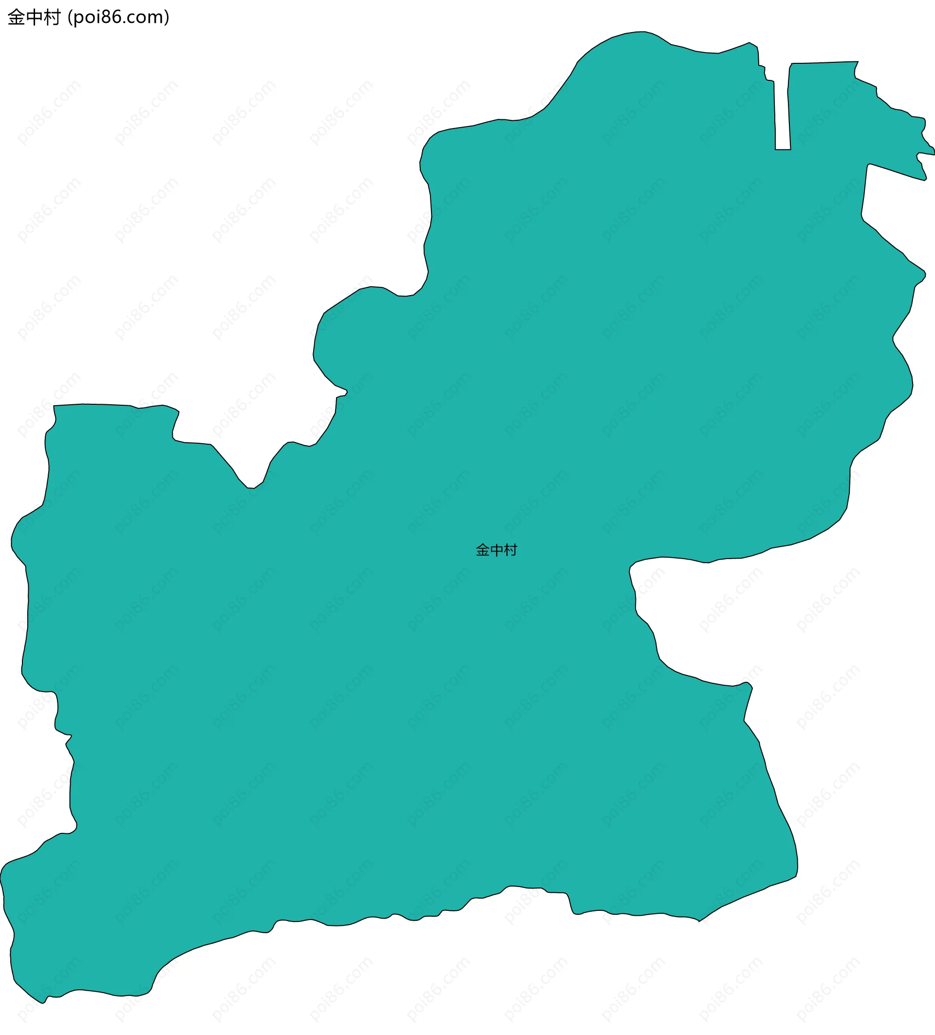 金中村边界地图