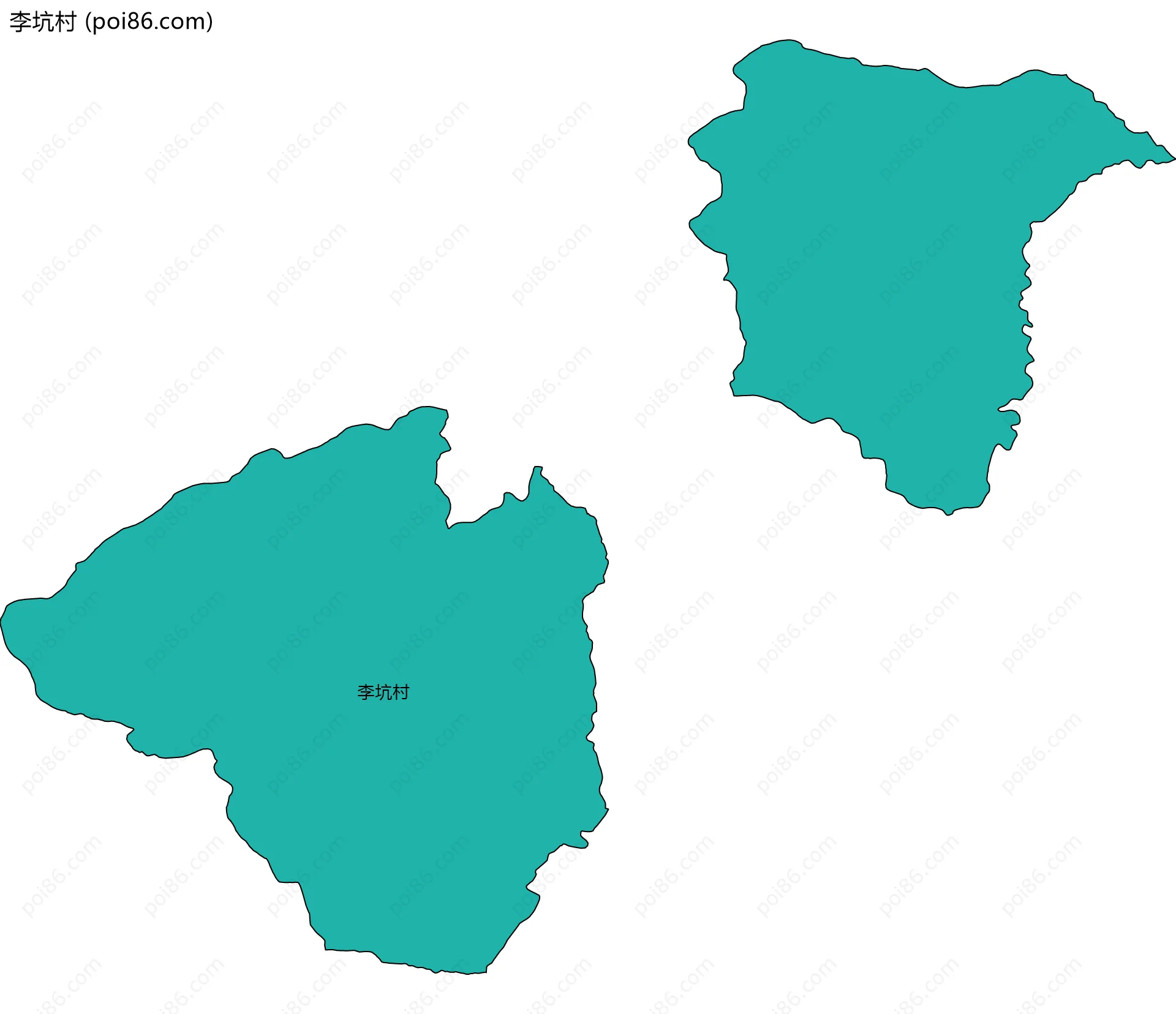 李坑村边界地图