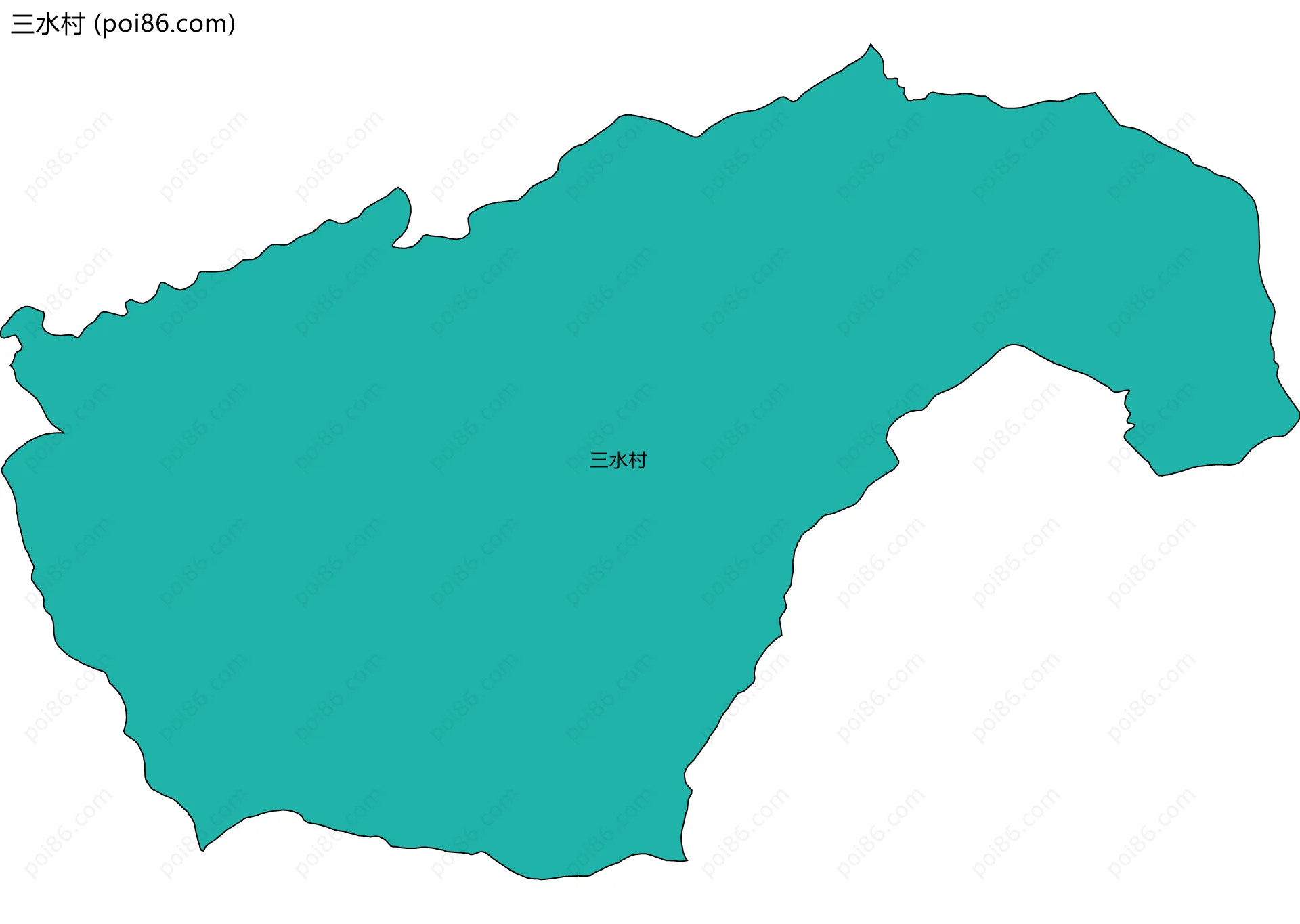 三水村边界地图