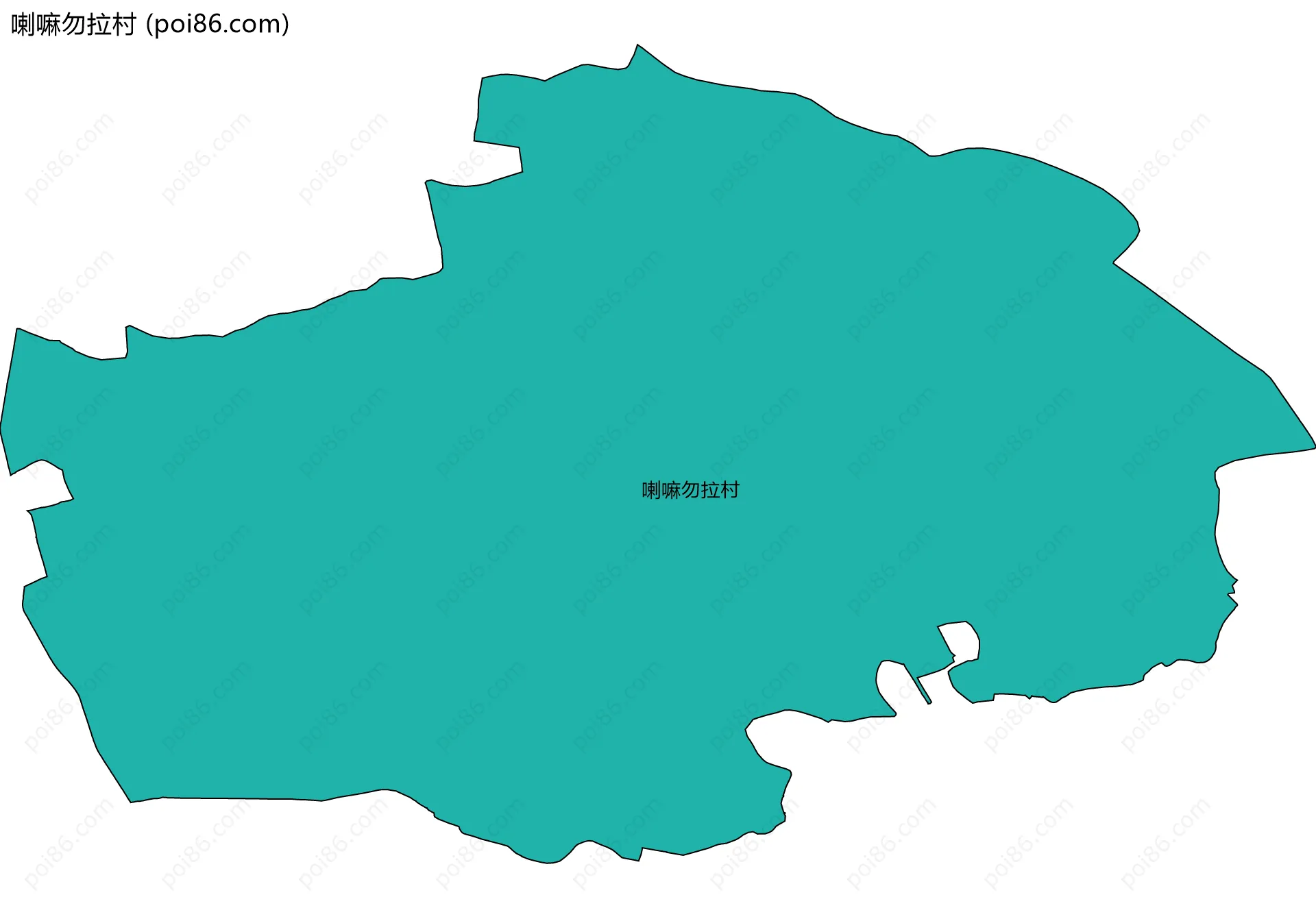喇嘛勿拉村边界地图