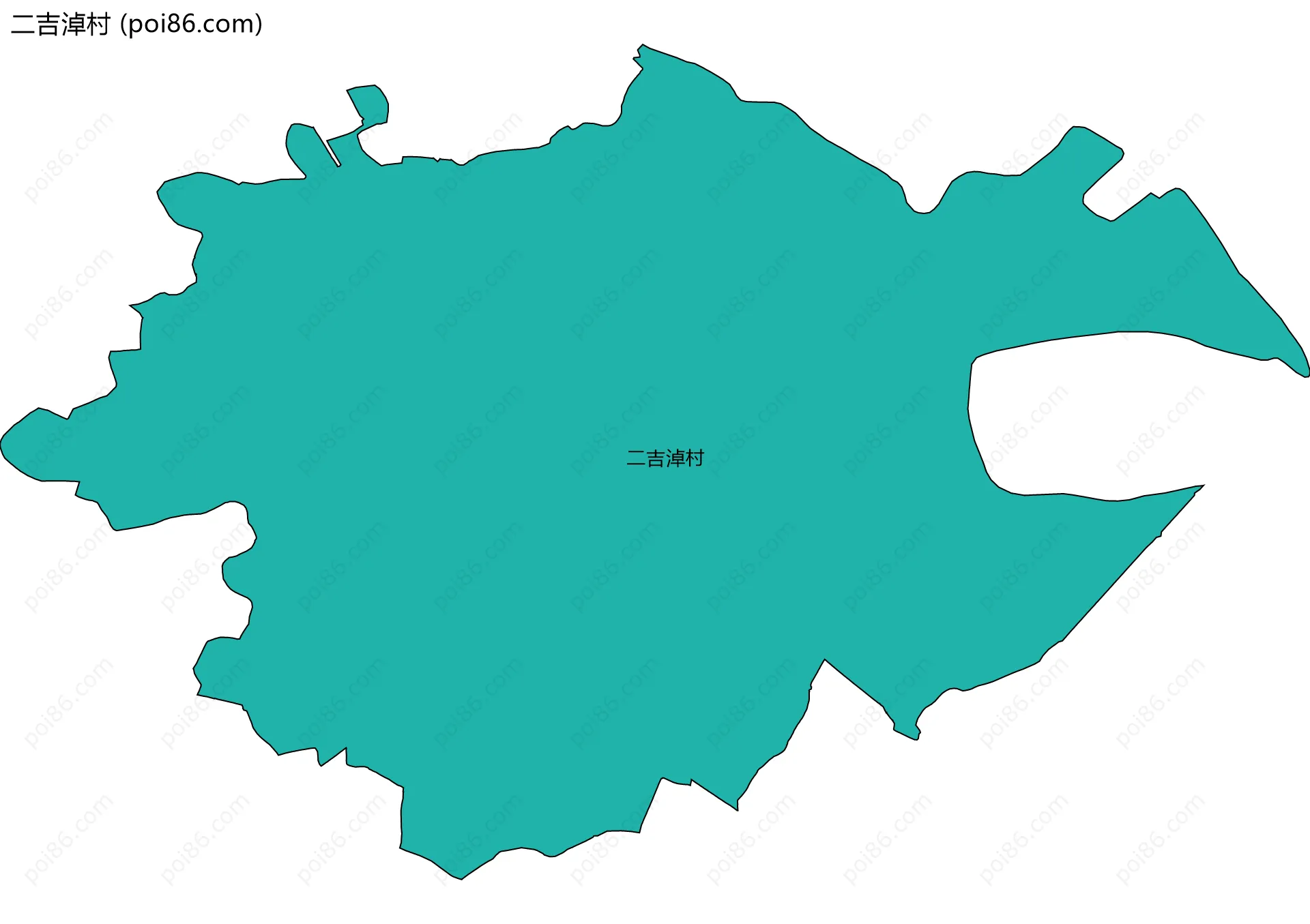 二吉淖村边界地图