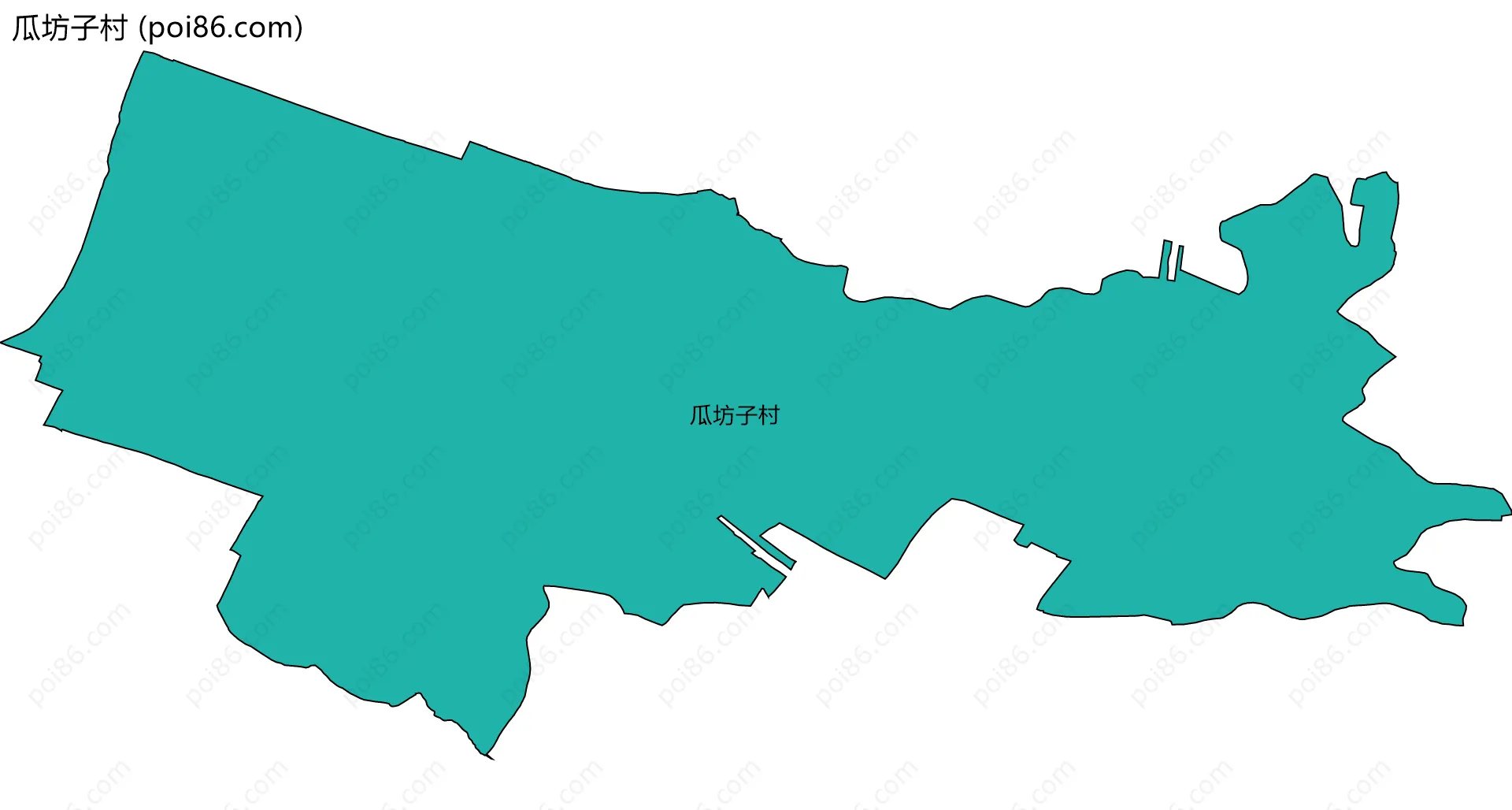 瓜坊子村边界地图