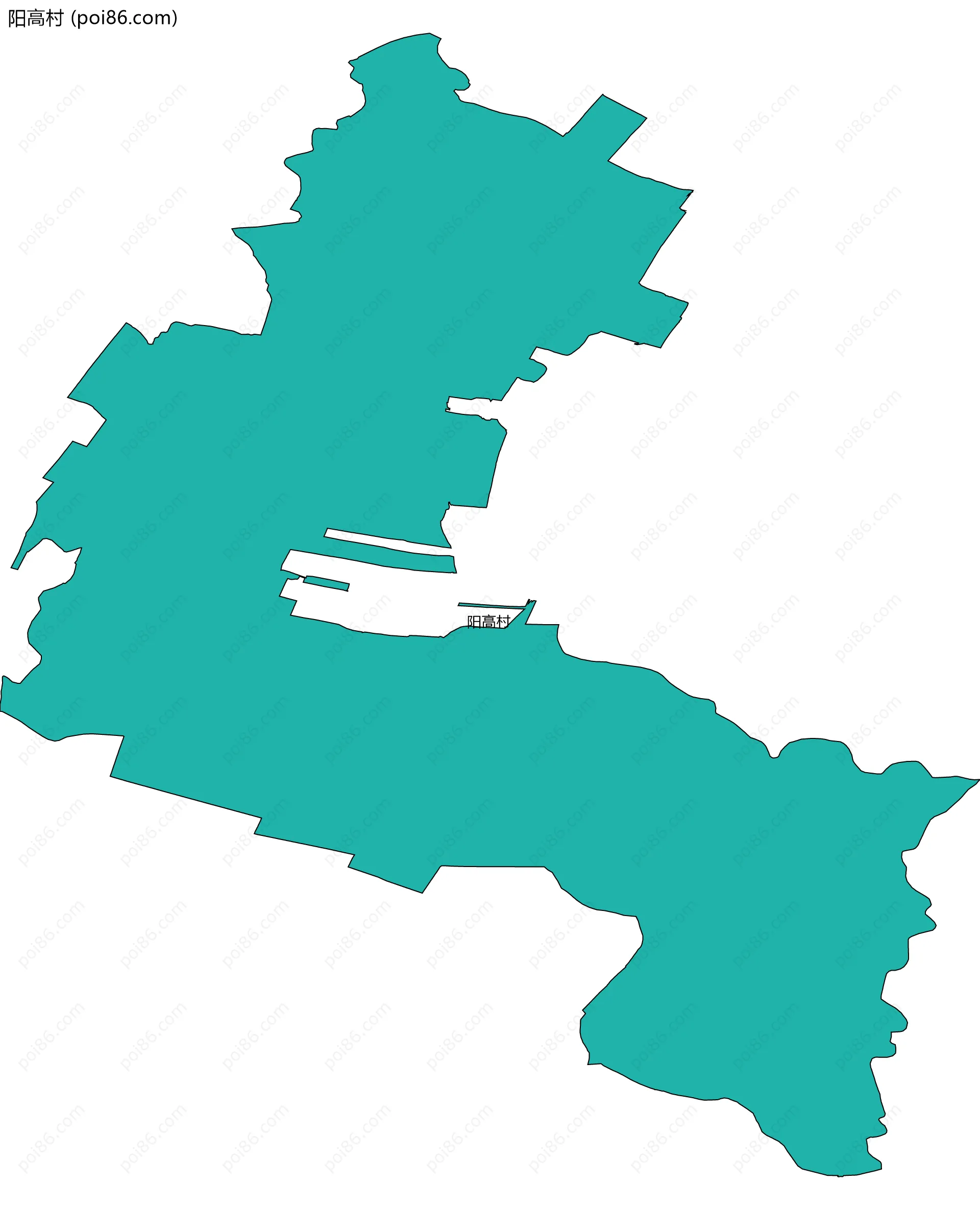 阳高村边界地图