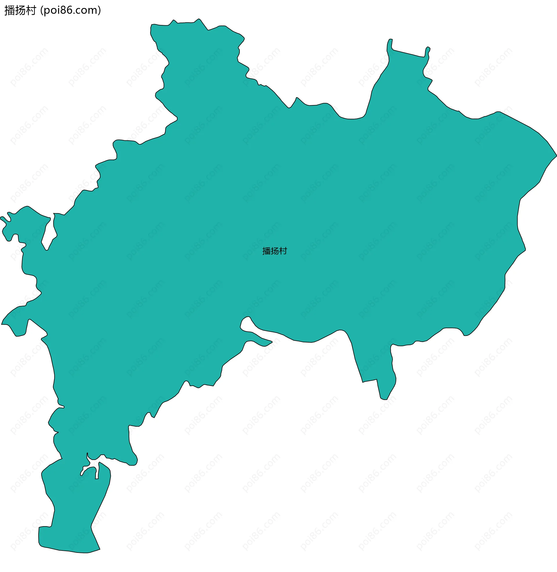 播扬村边界地图