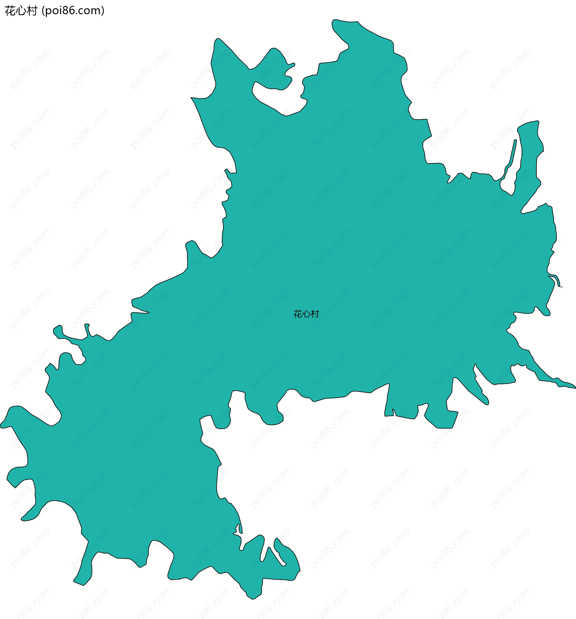 花心村边界地图