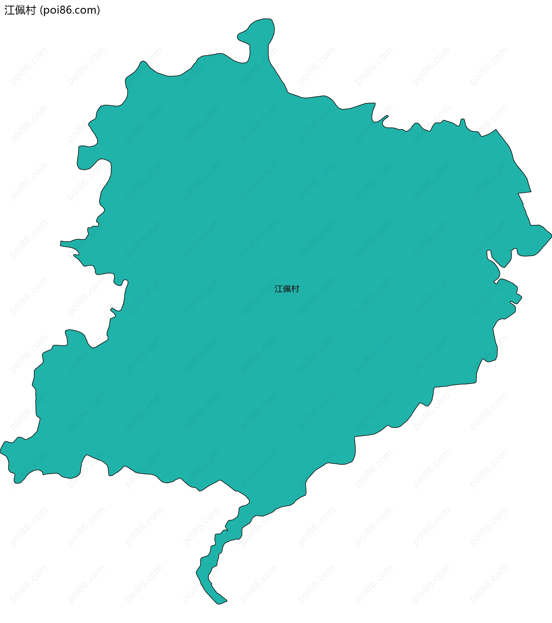 江佩村边界地图