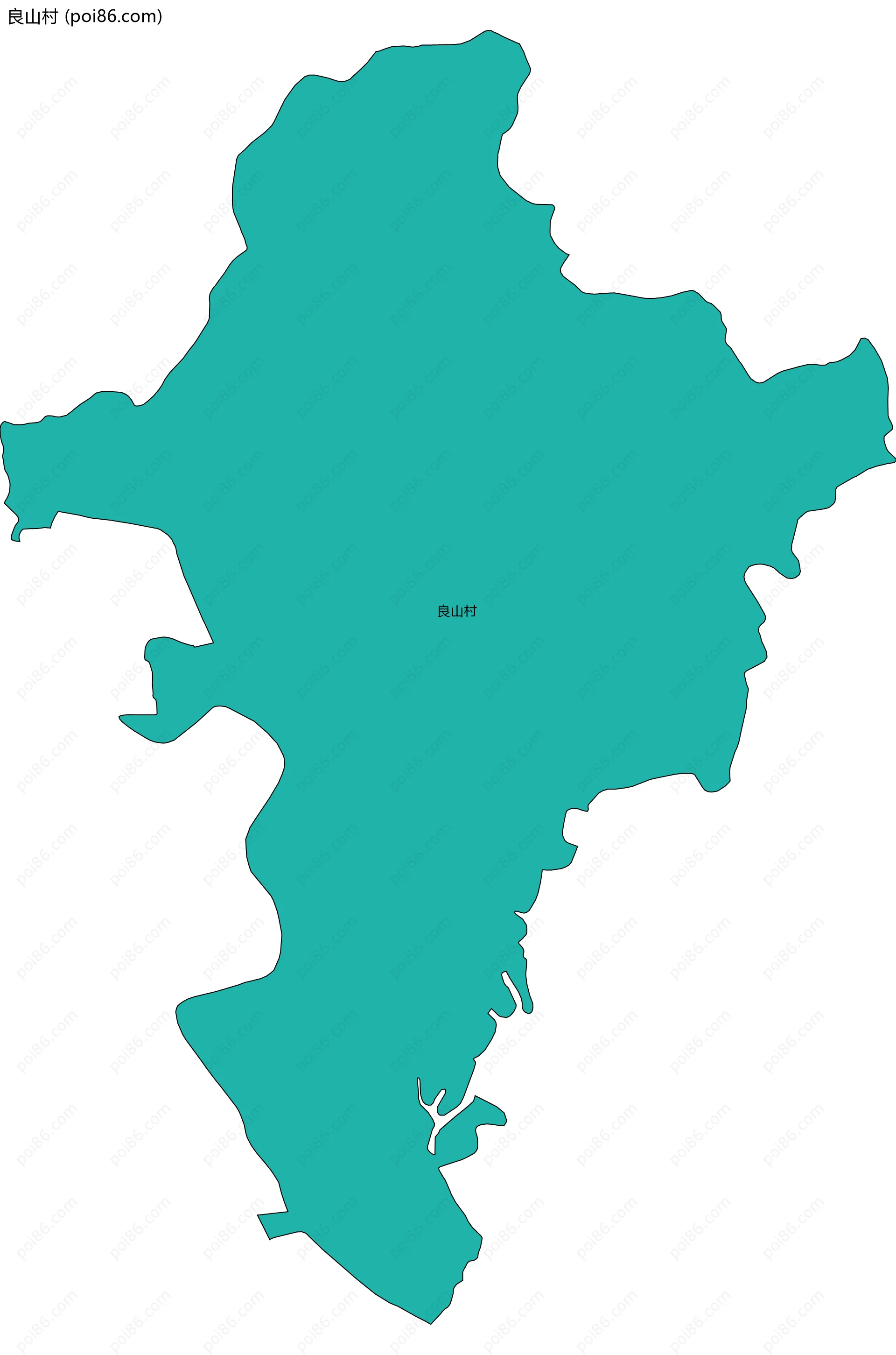 良山村边界地图