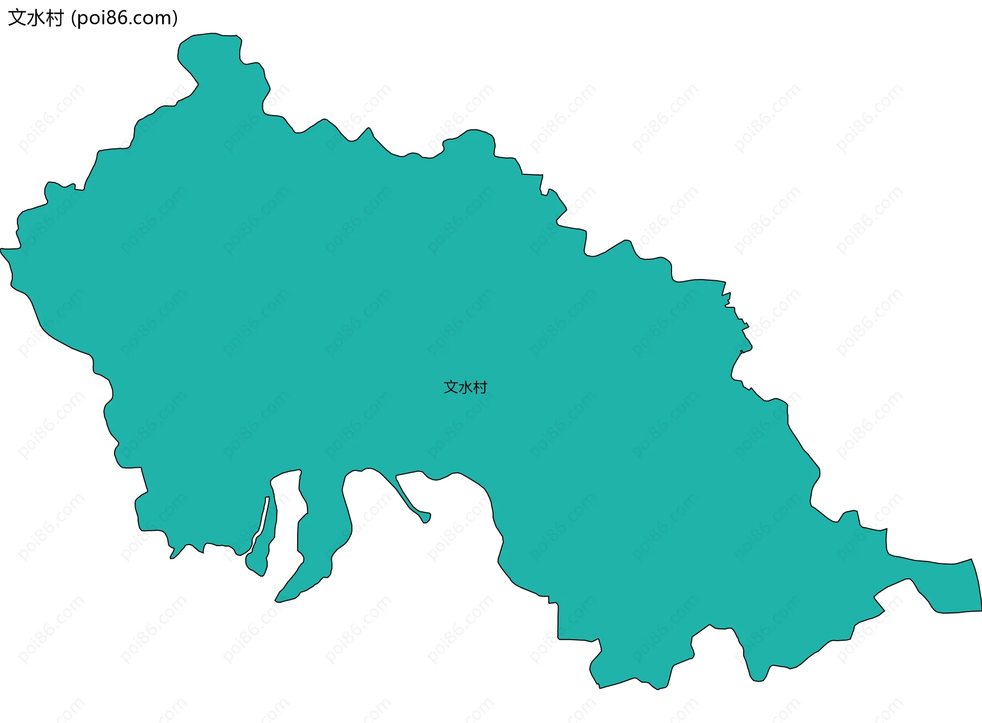 文水村边界地图