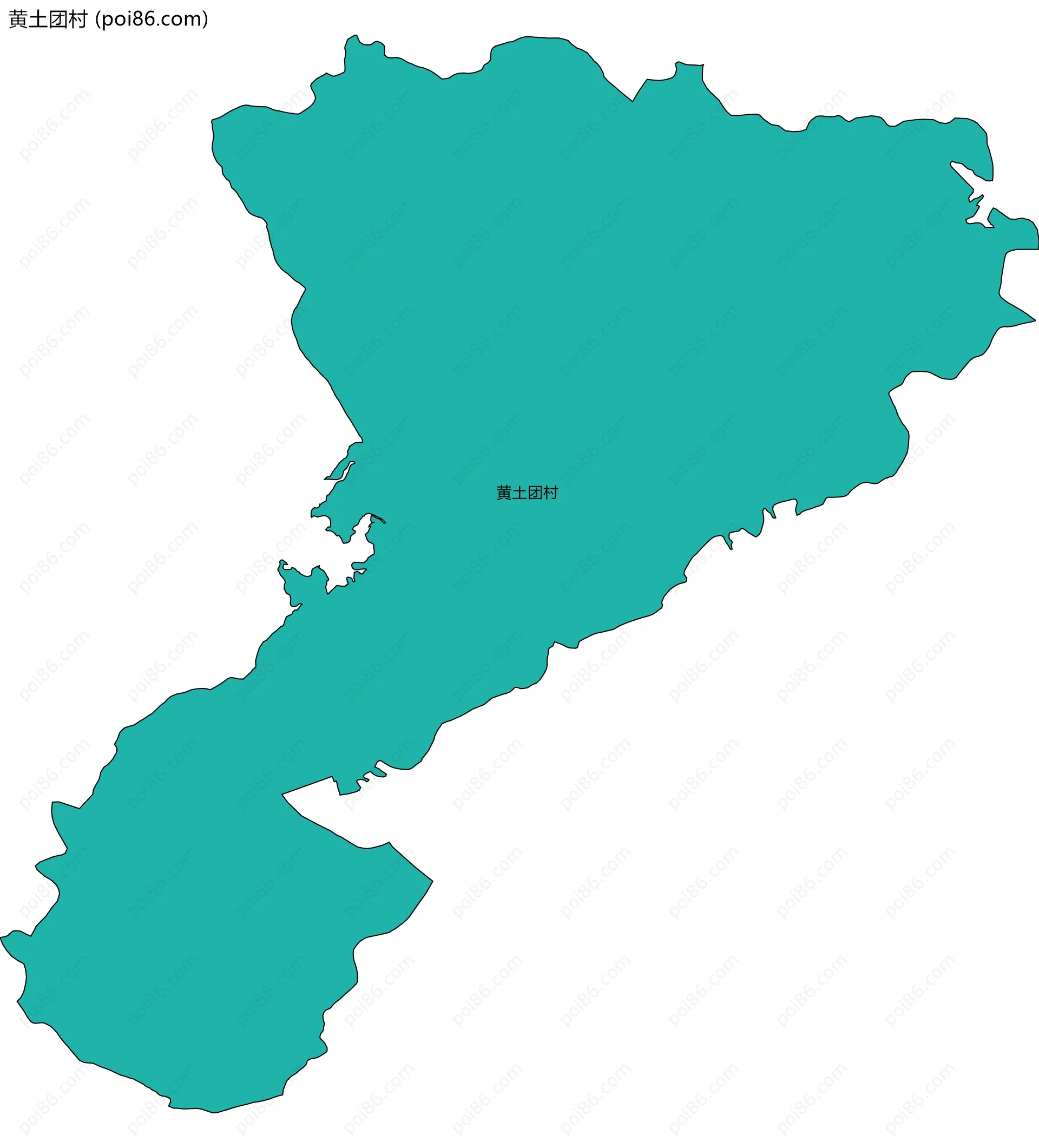 黄土团村边界地图