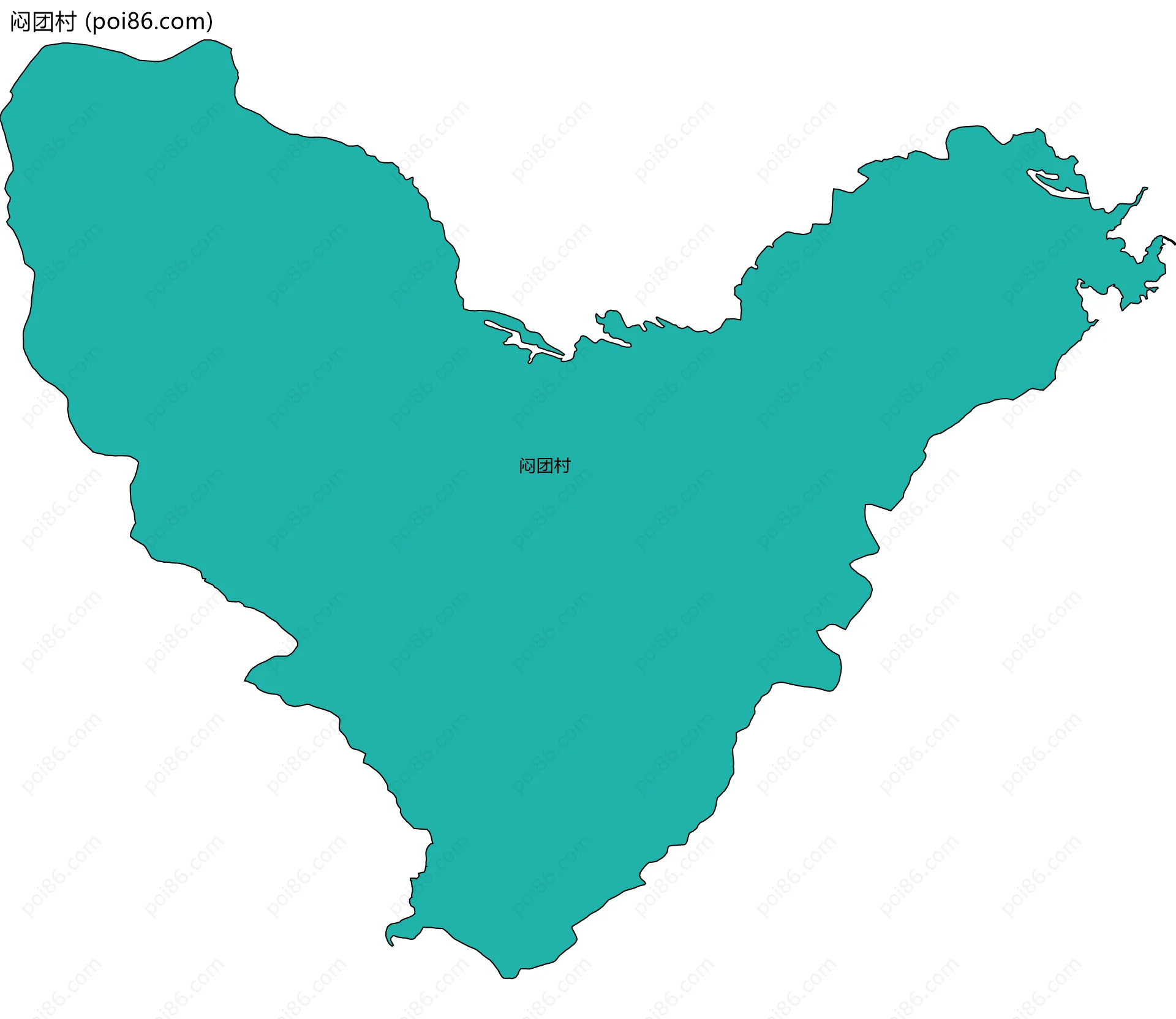 闷团村边界地图