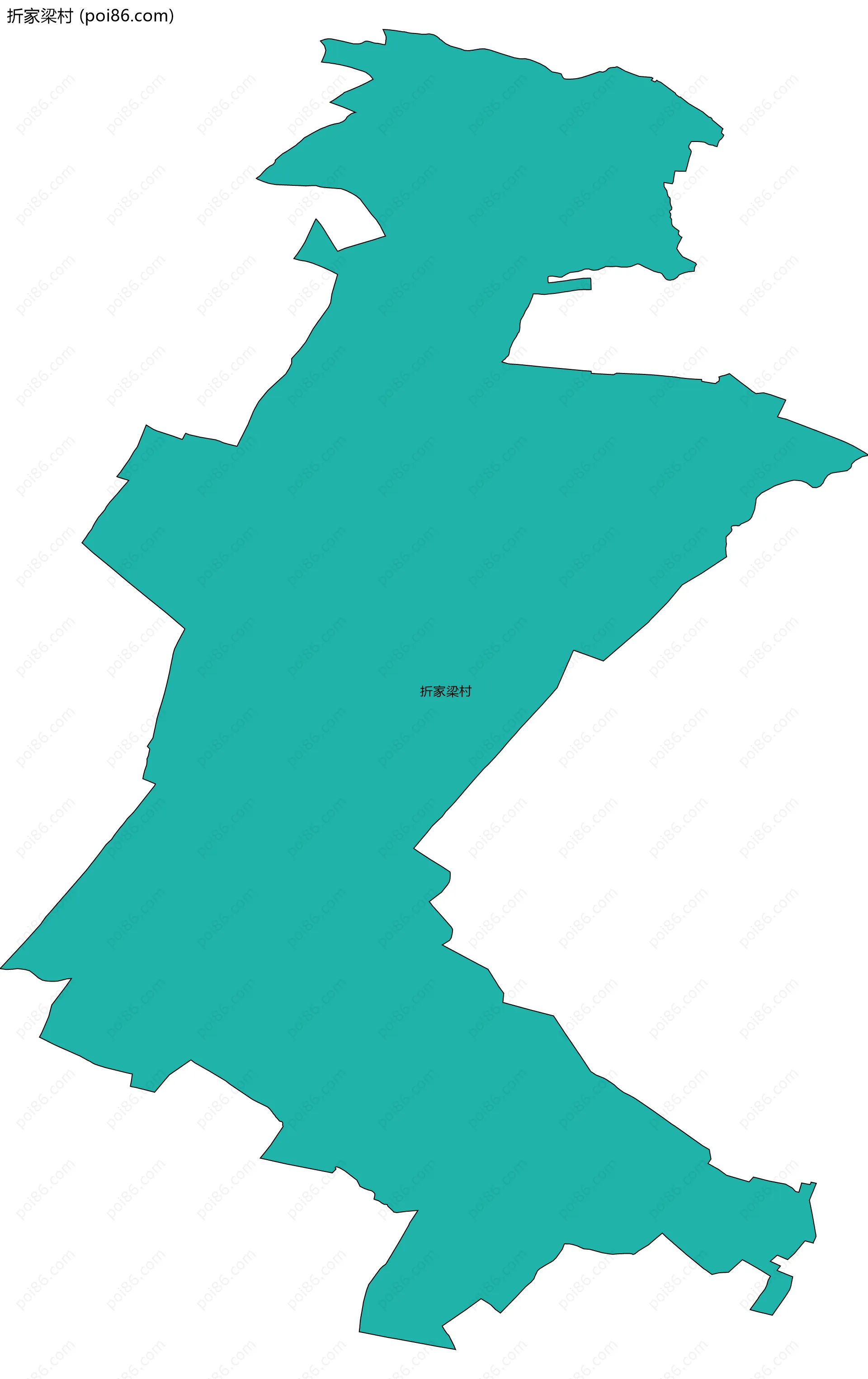 折家梁村边界地图