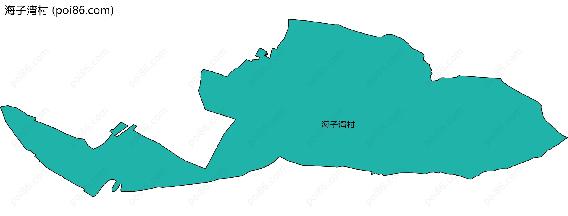 海子湾村边界地图