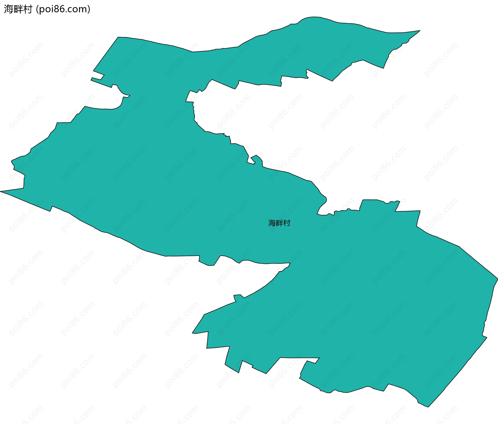 海畔村边界地图