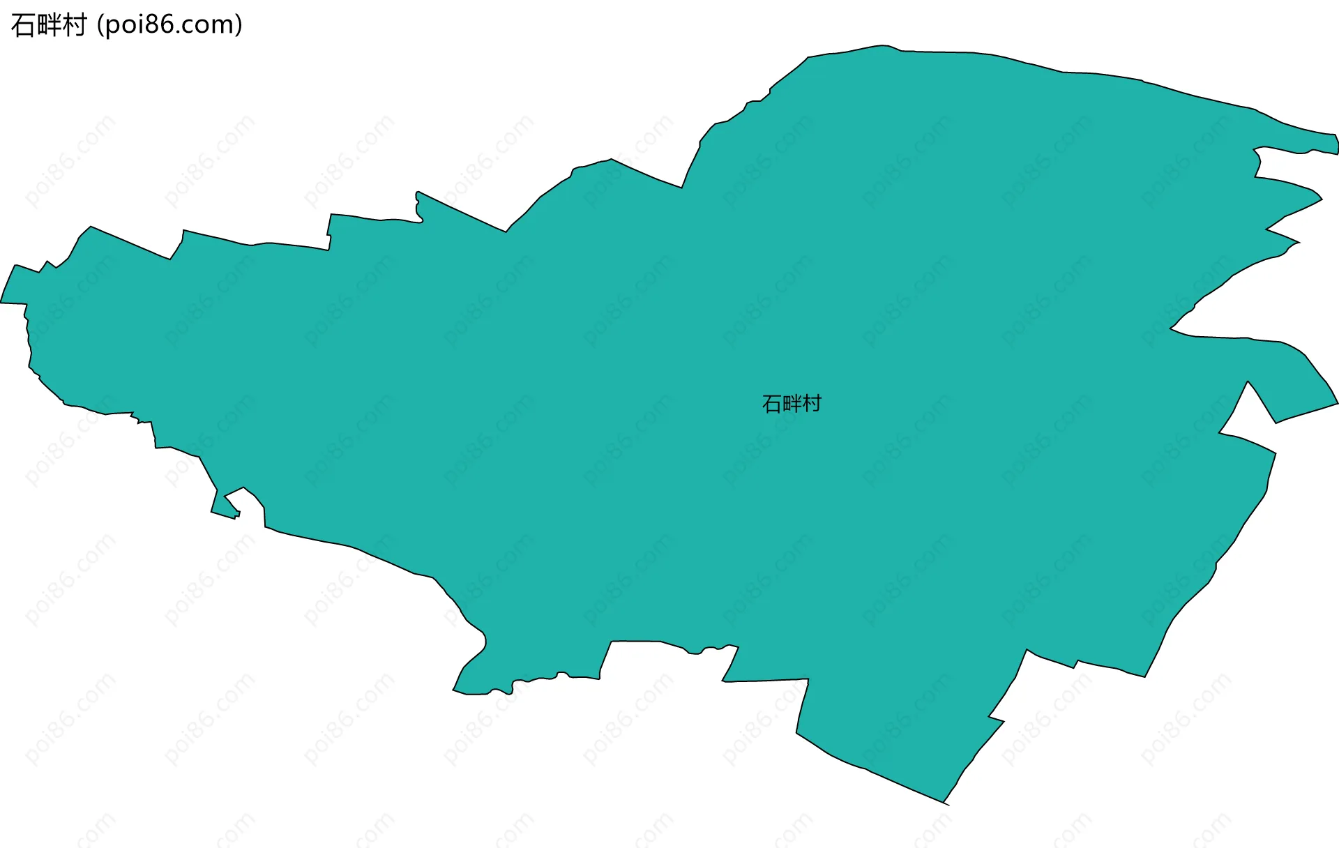 石畔村边界地图