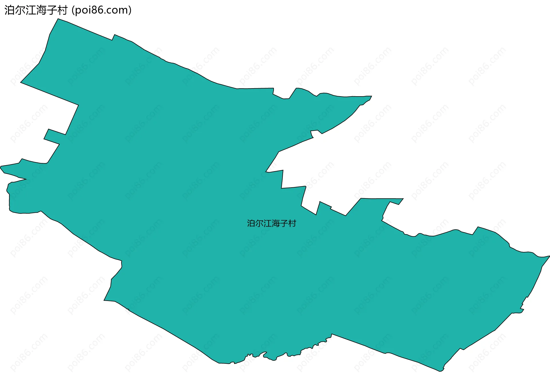 泊尔江海子村边界地图