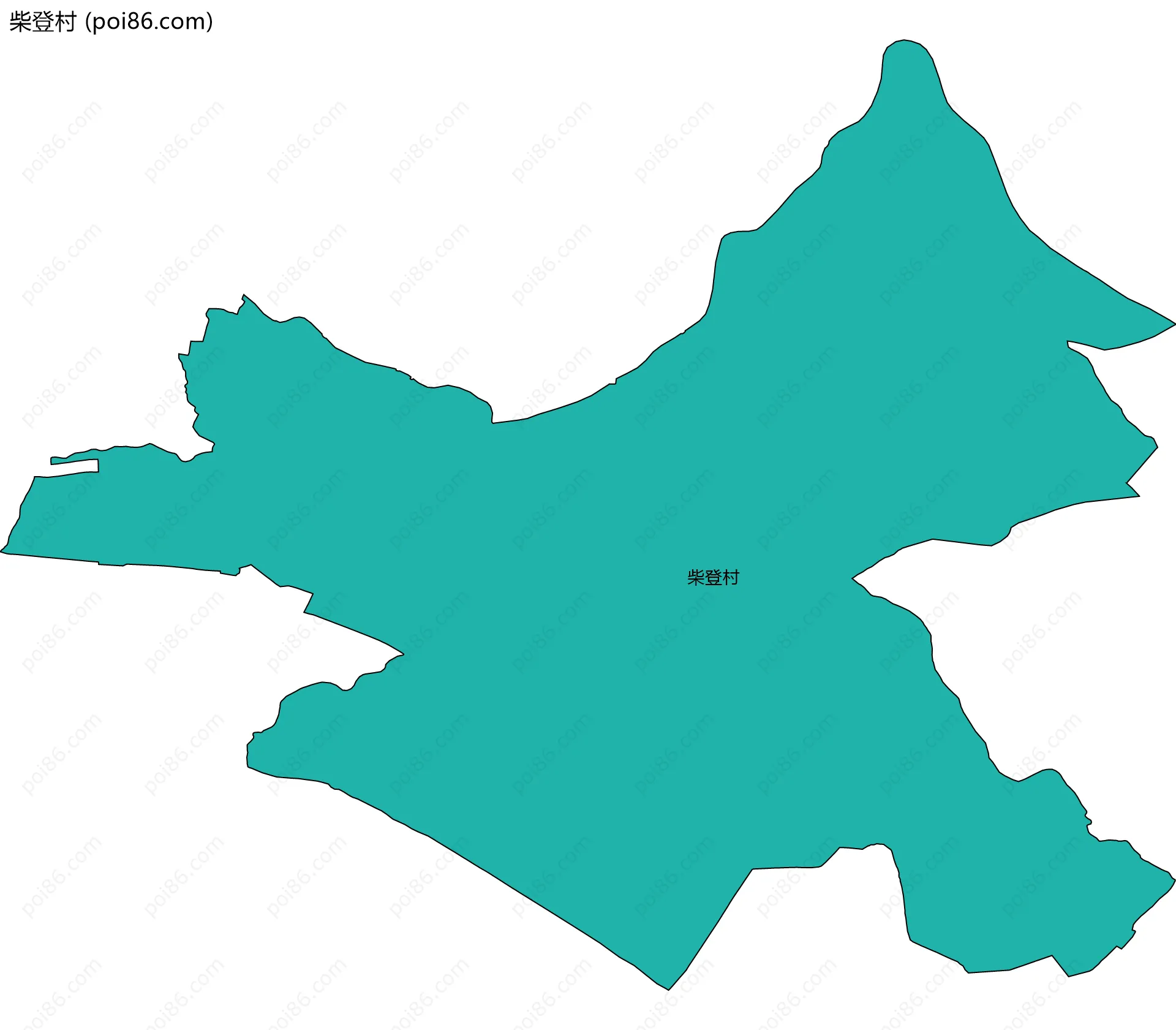 柴登村边界地图