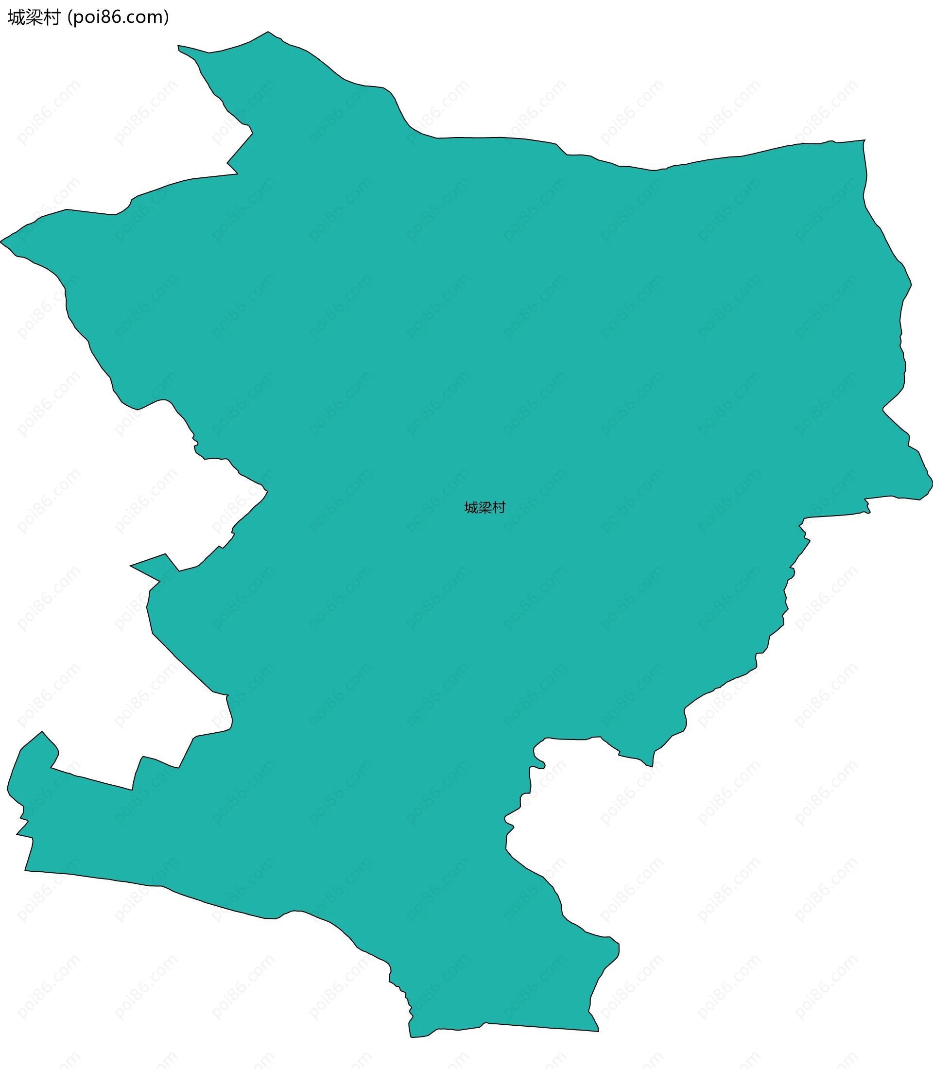 城梁村边界地图