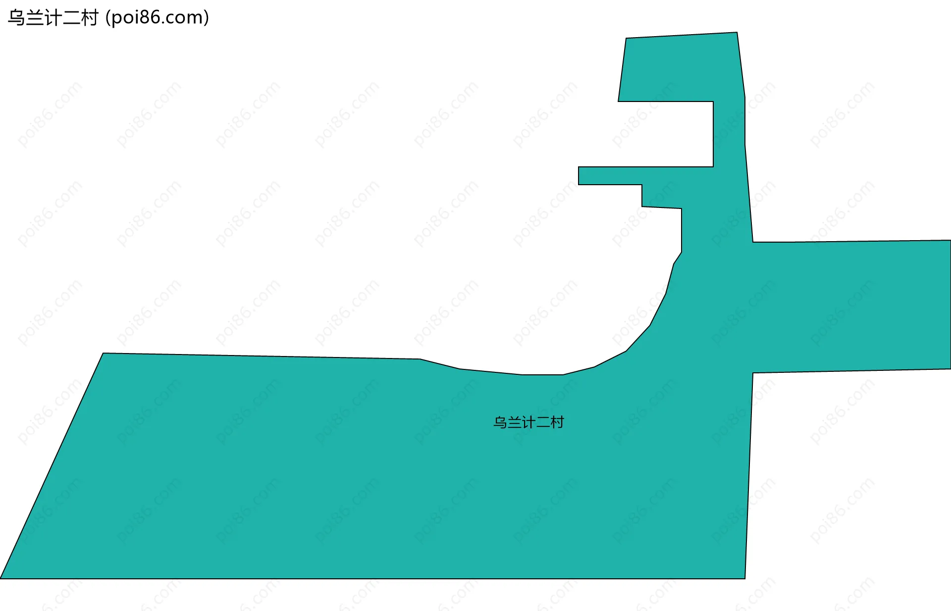 乌兰计二村边界地图