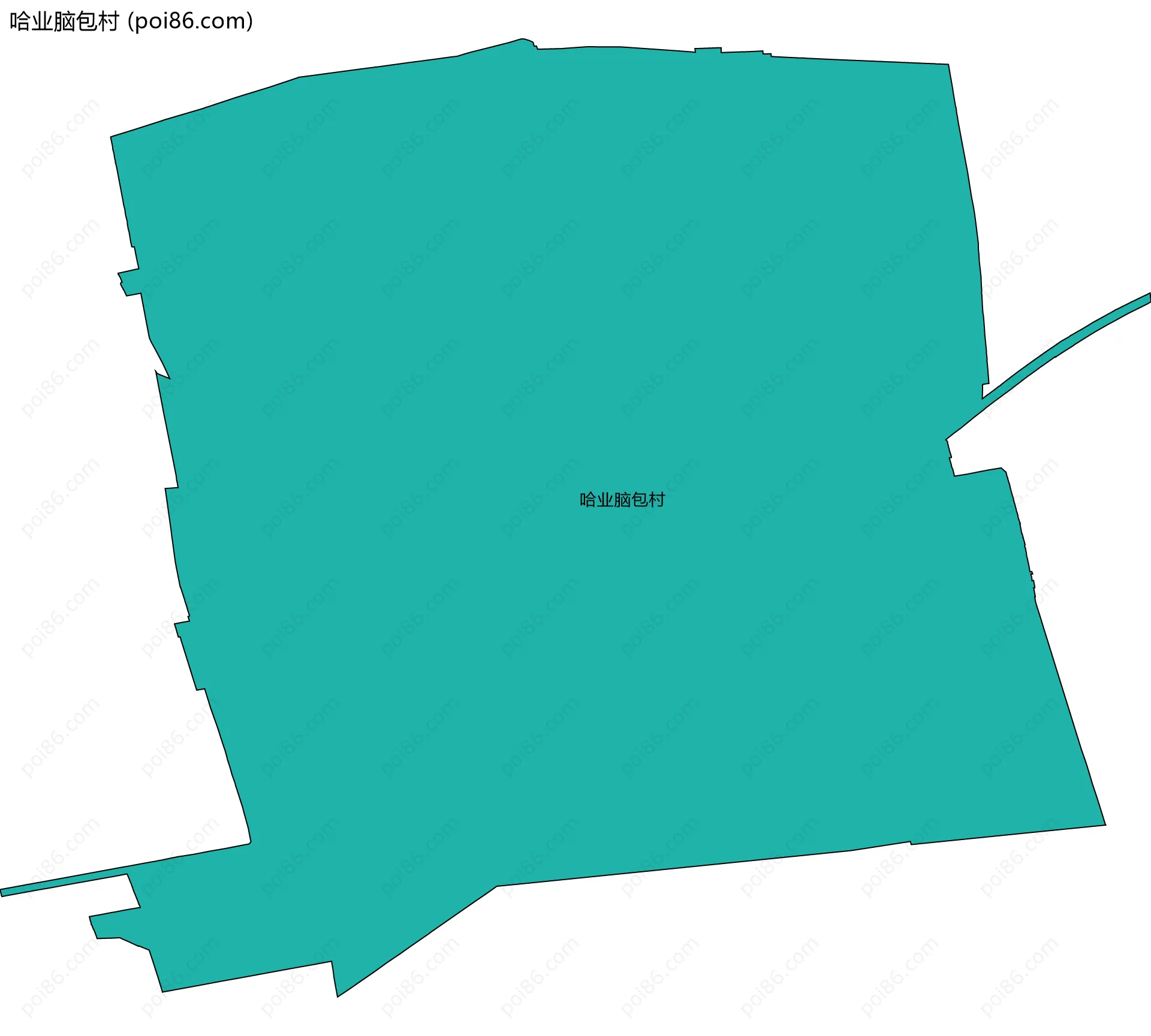 哈业脑包村边界地图
