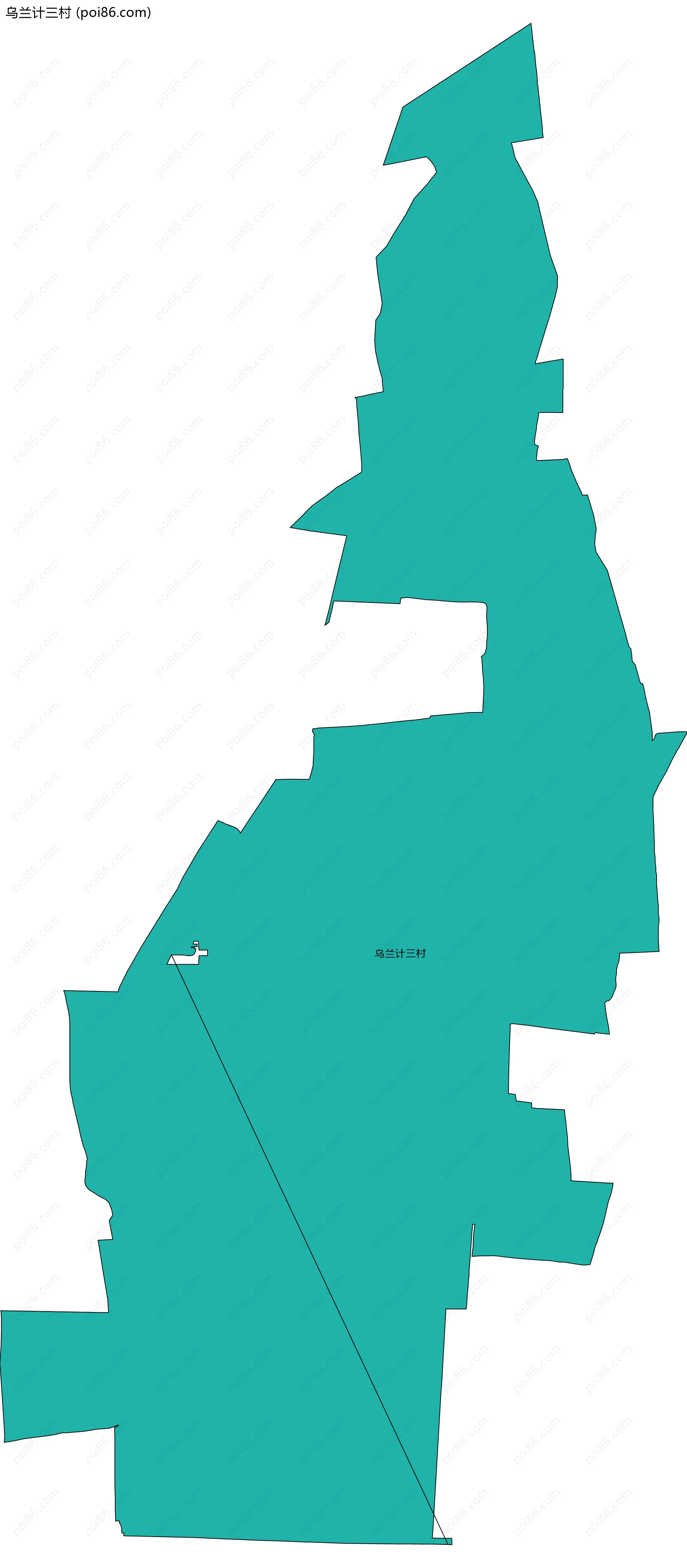 乌兰计三村边界地图