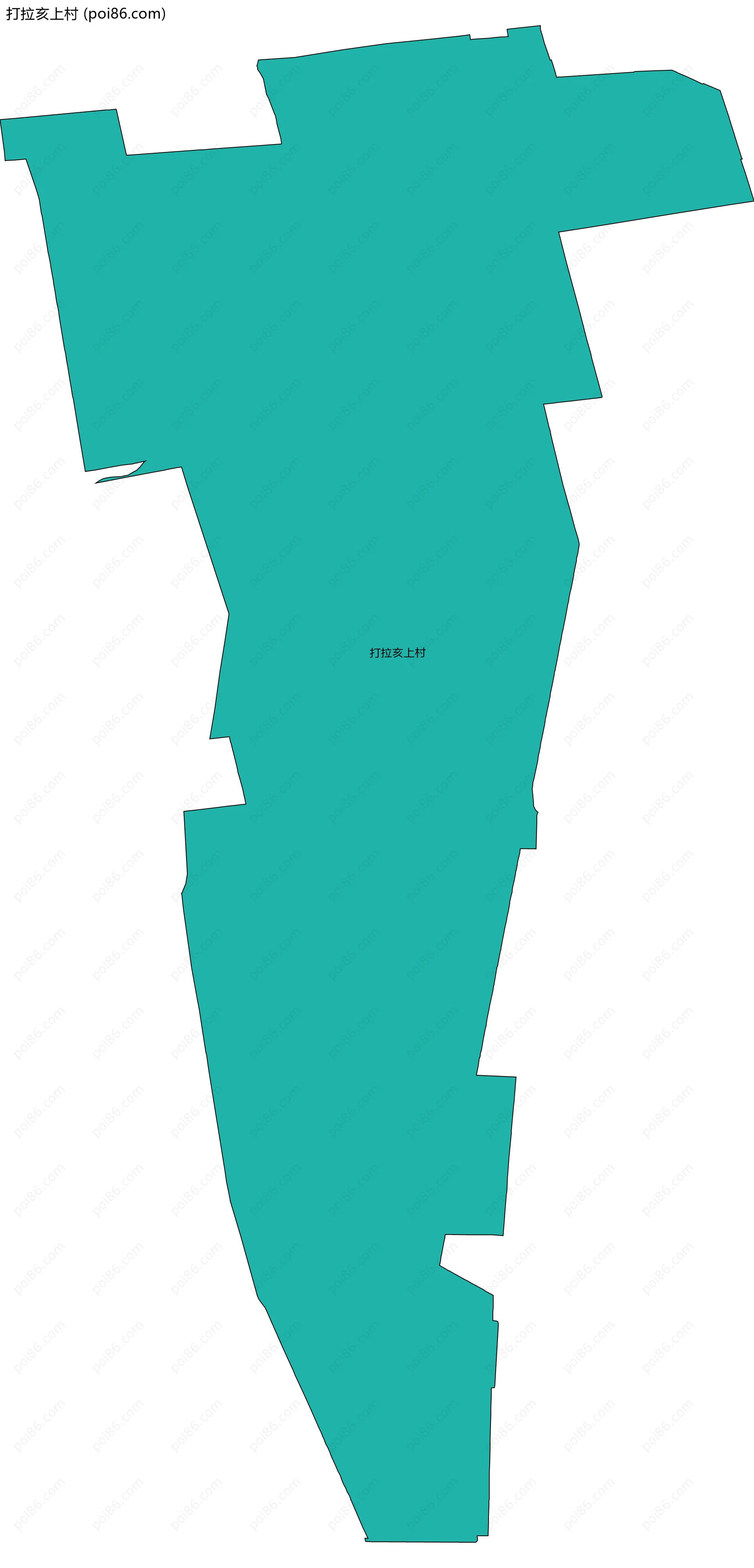 打拉亥上村边界地图