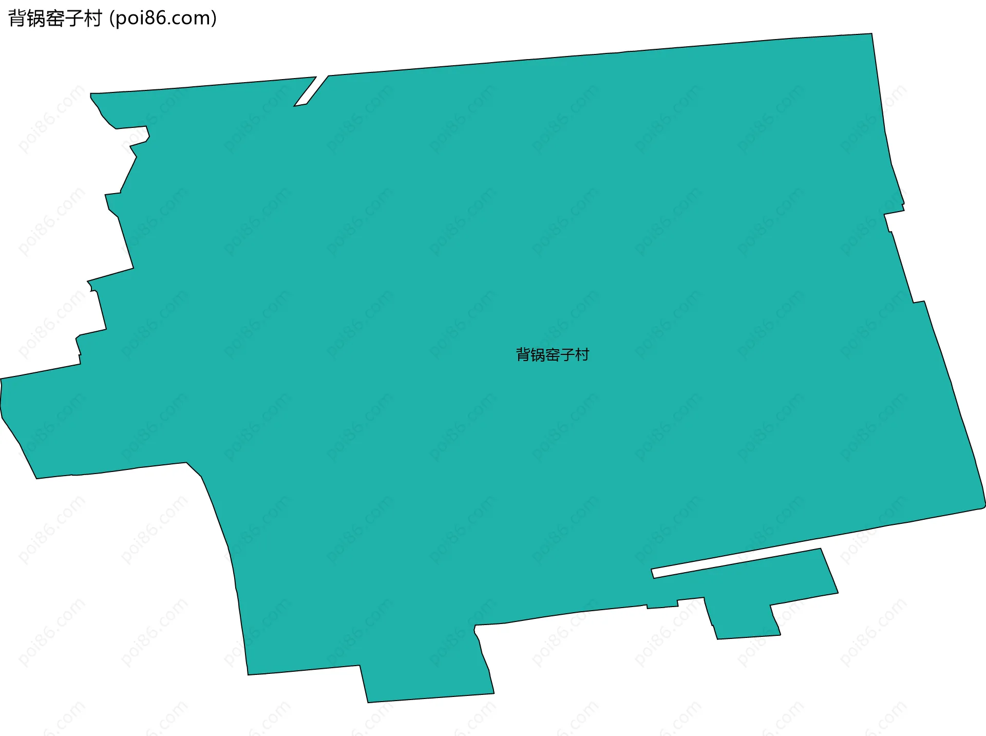 背锅窑子村边界地图