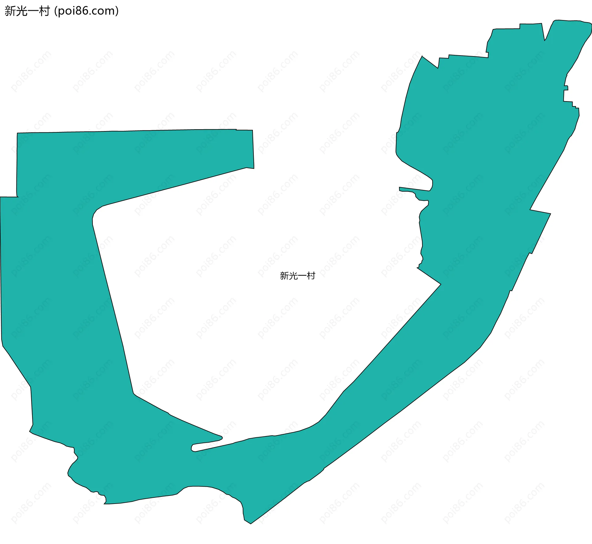 新光一村边界地图