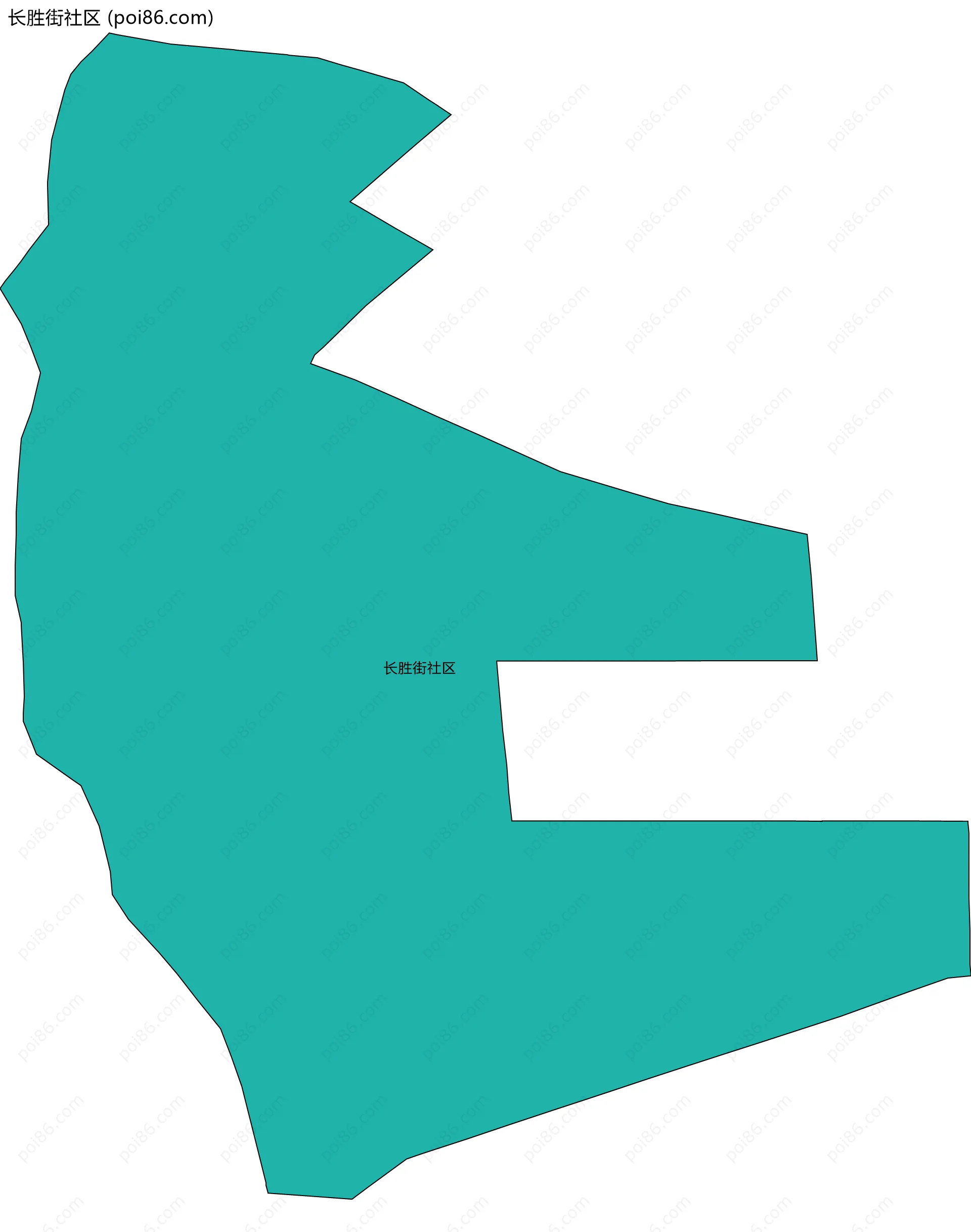 长胜街社区边界地图