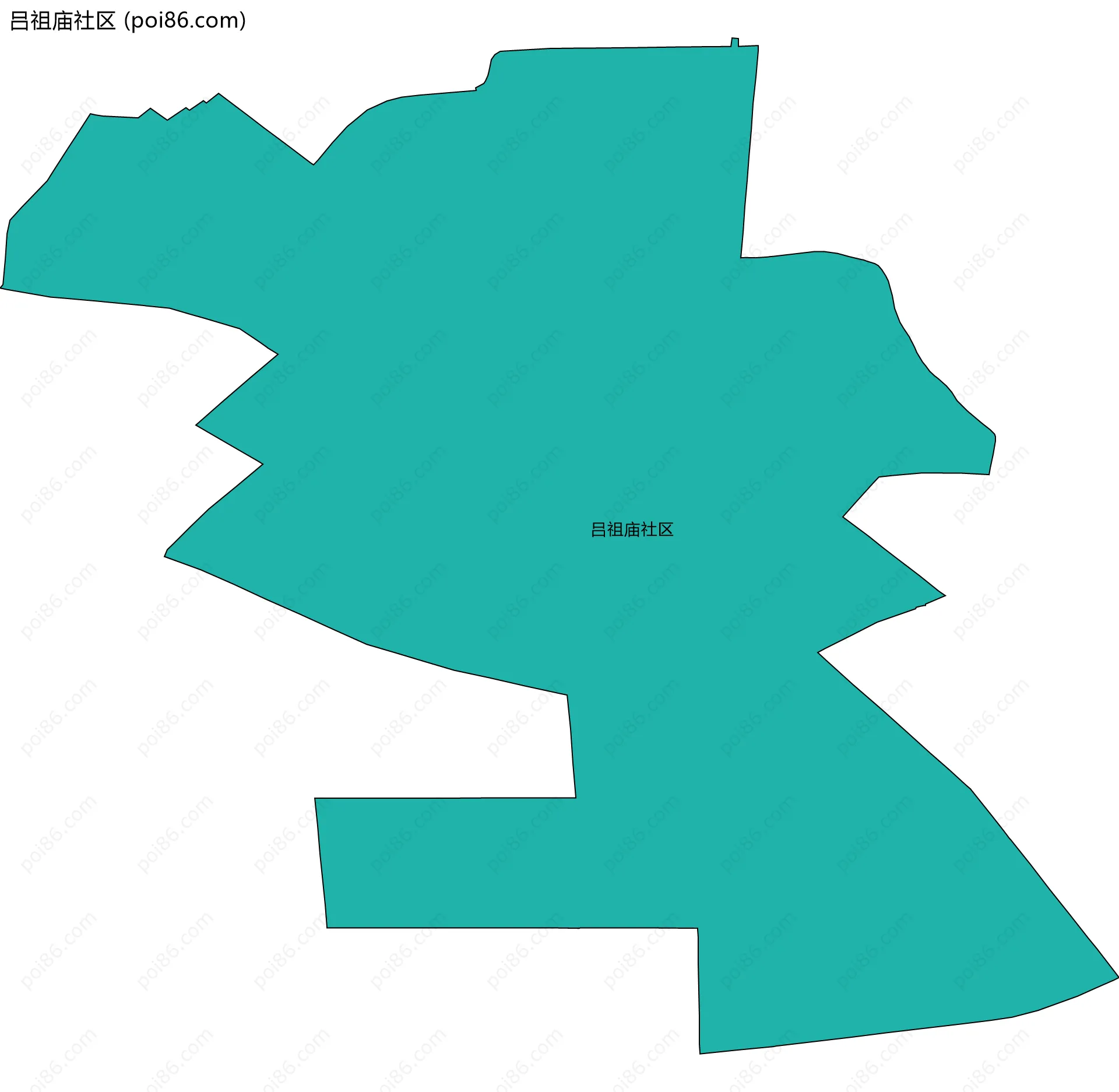 吕祖庙社区边界地图