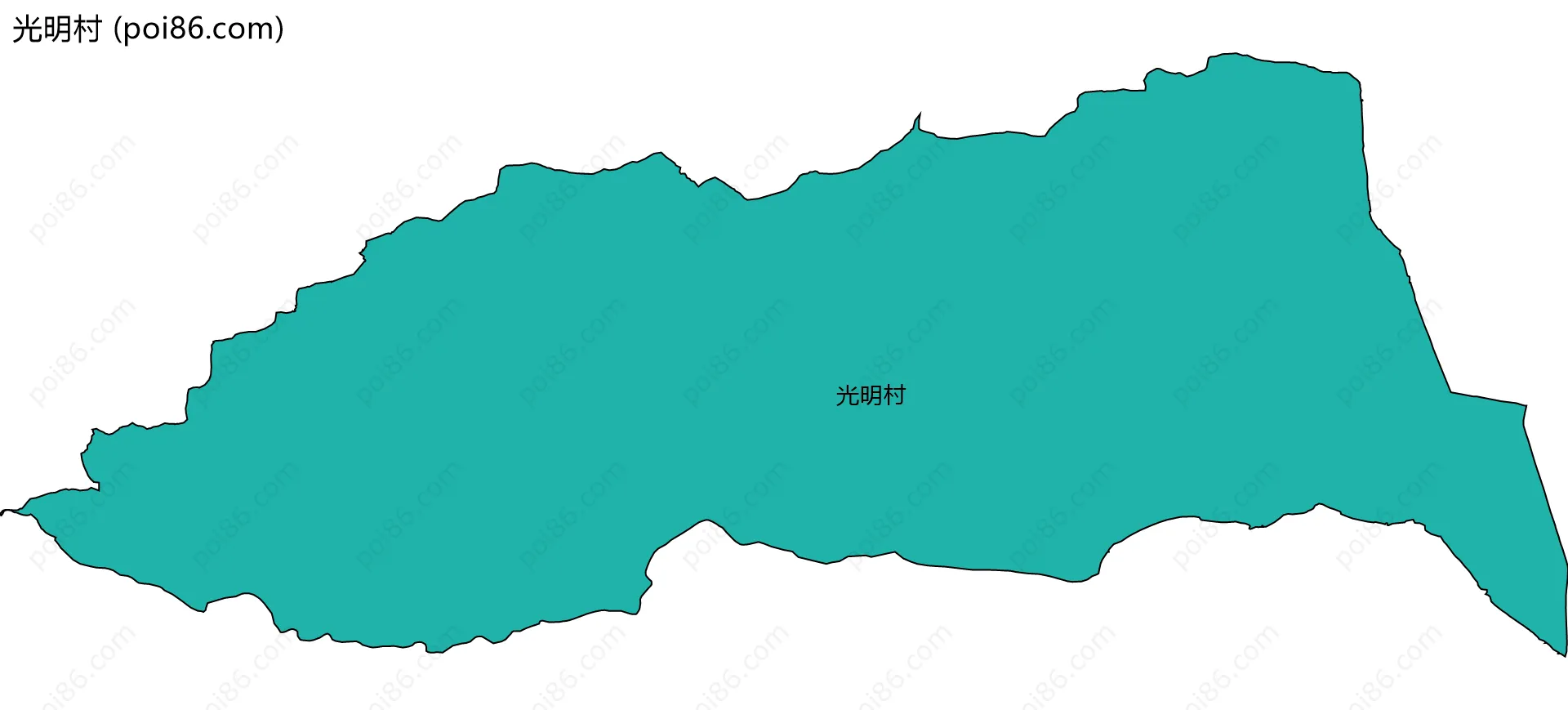 光明村边界地图