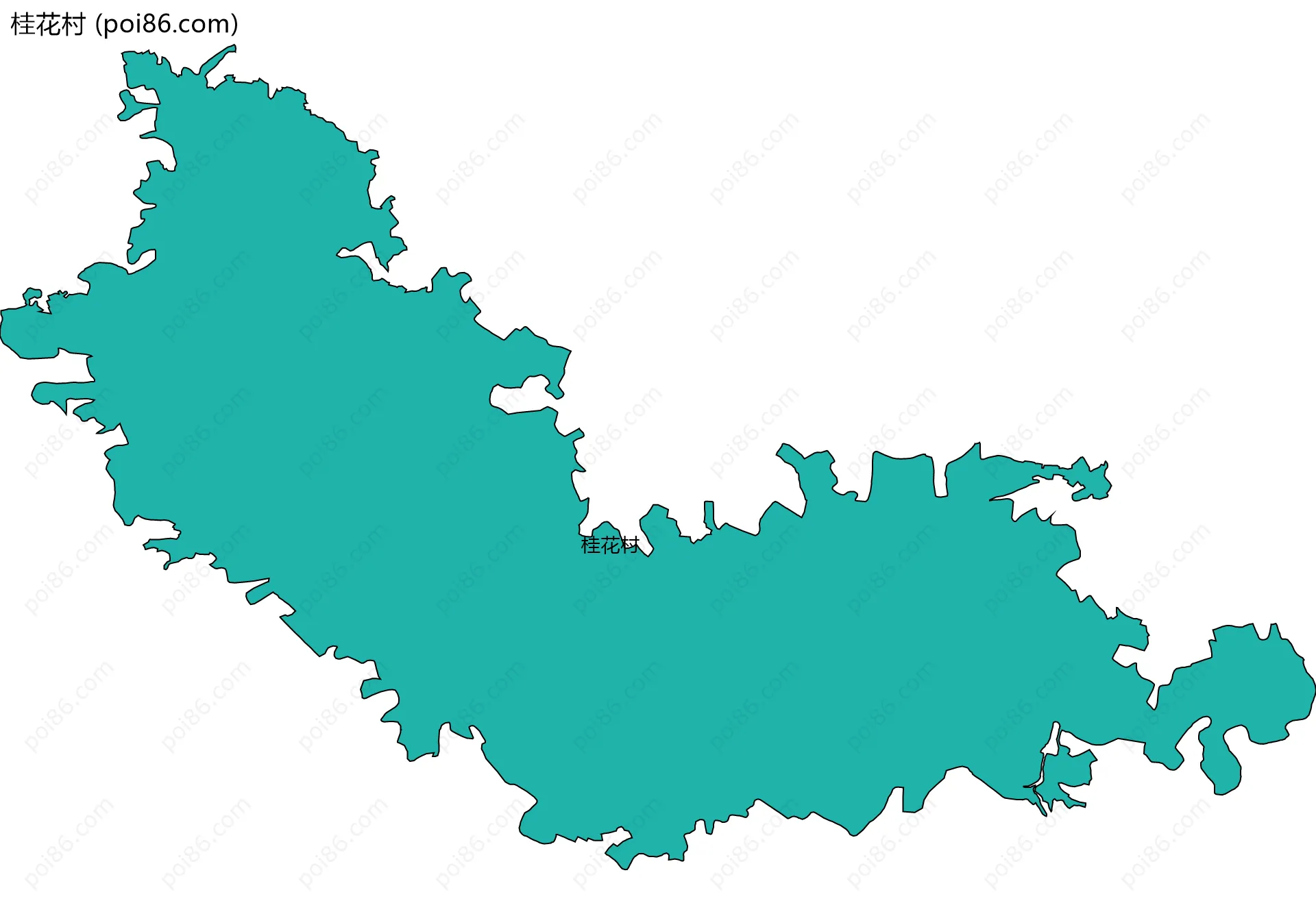 桂花村边界地图