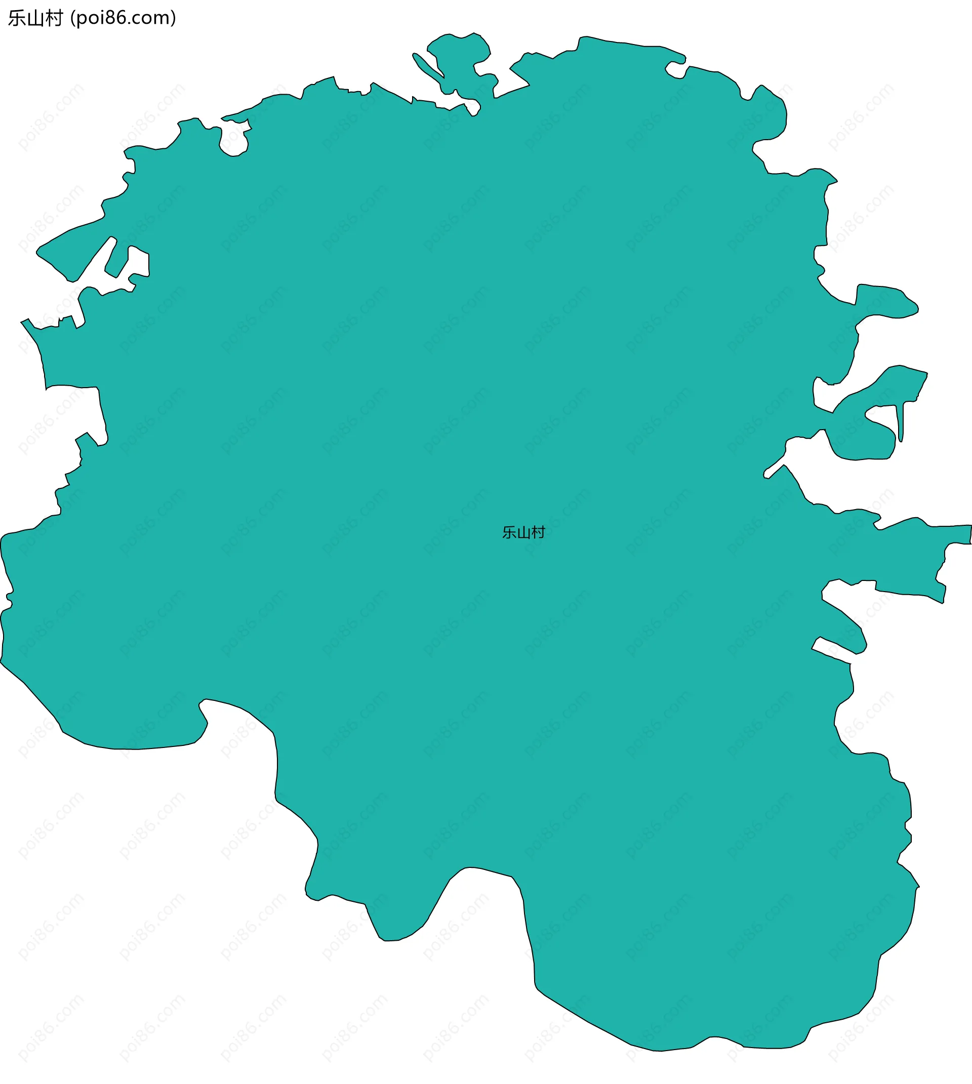 乐山村边界地图