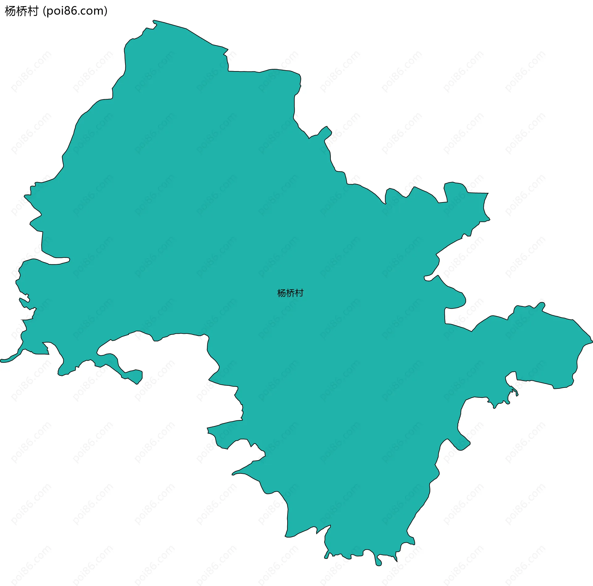 杨桥村边界地图