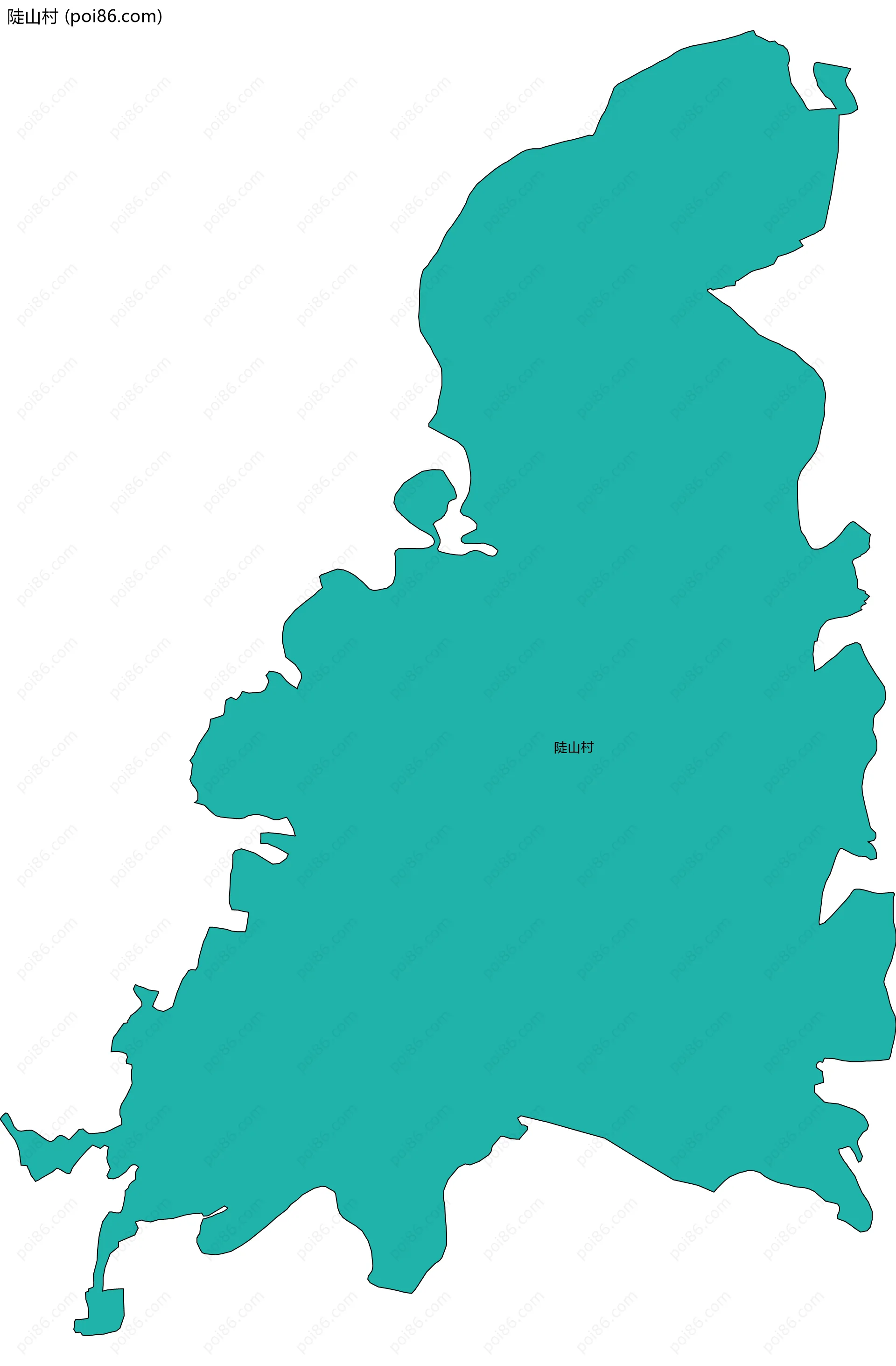 陡山村边界地图