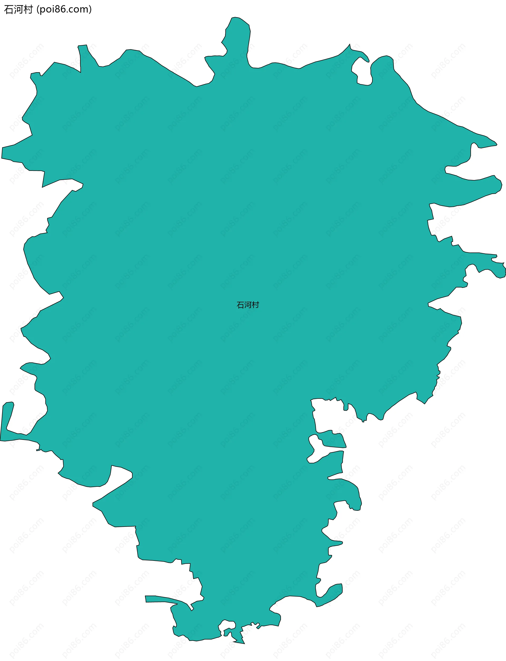 石河村边界地图