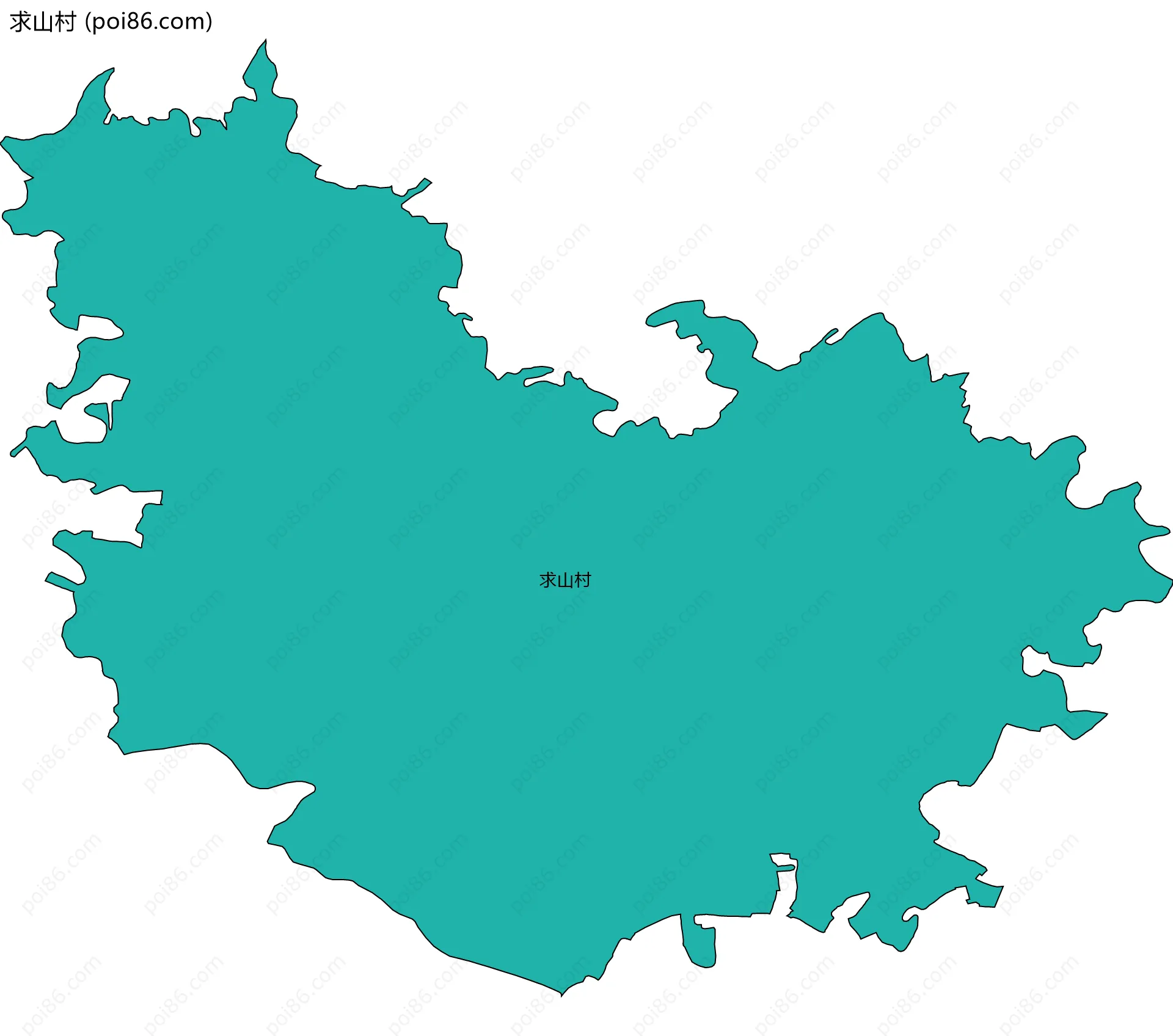 求山村边界地图