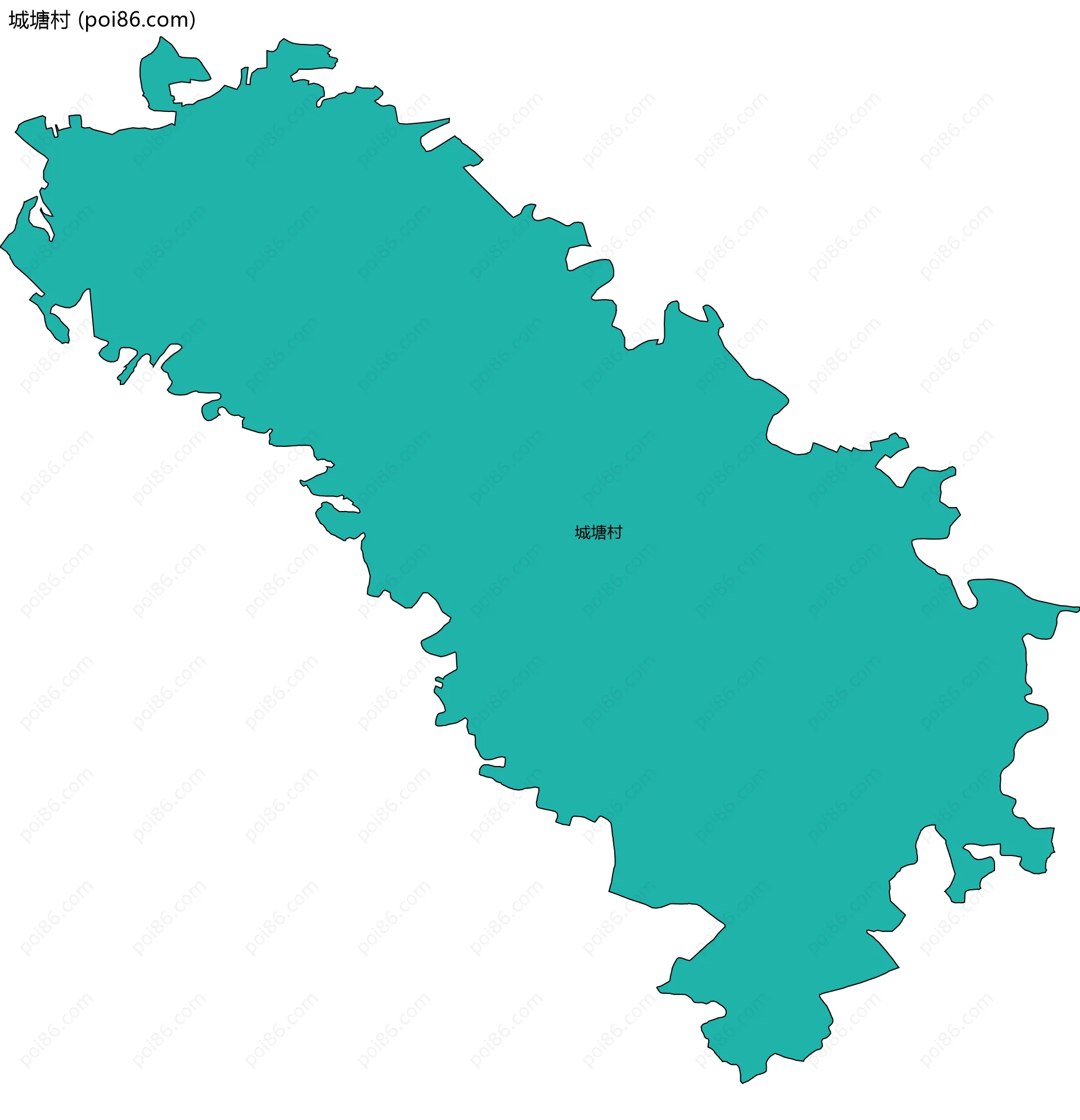 城塘村边界地图