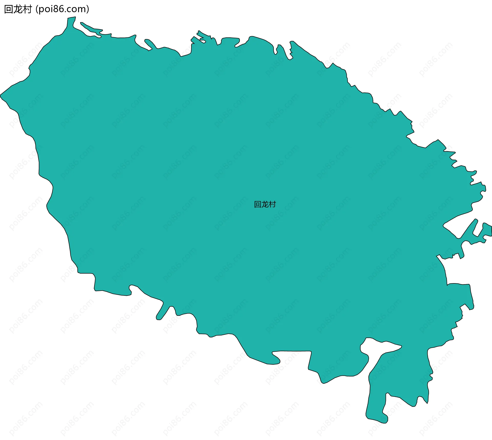 回龙村边界地图