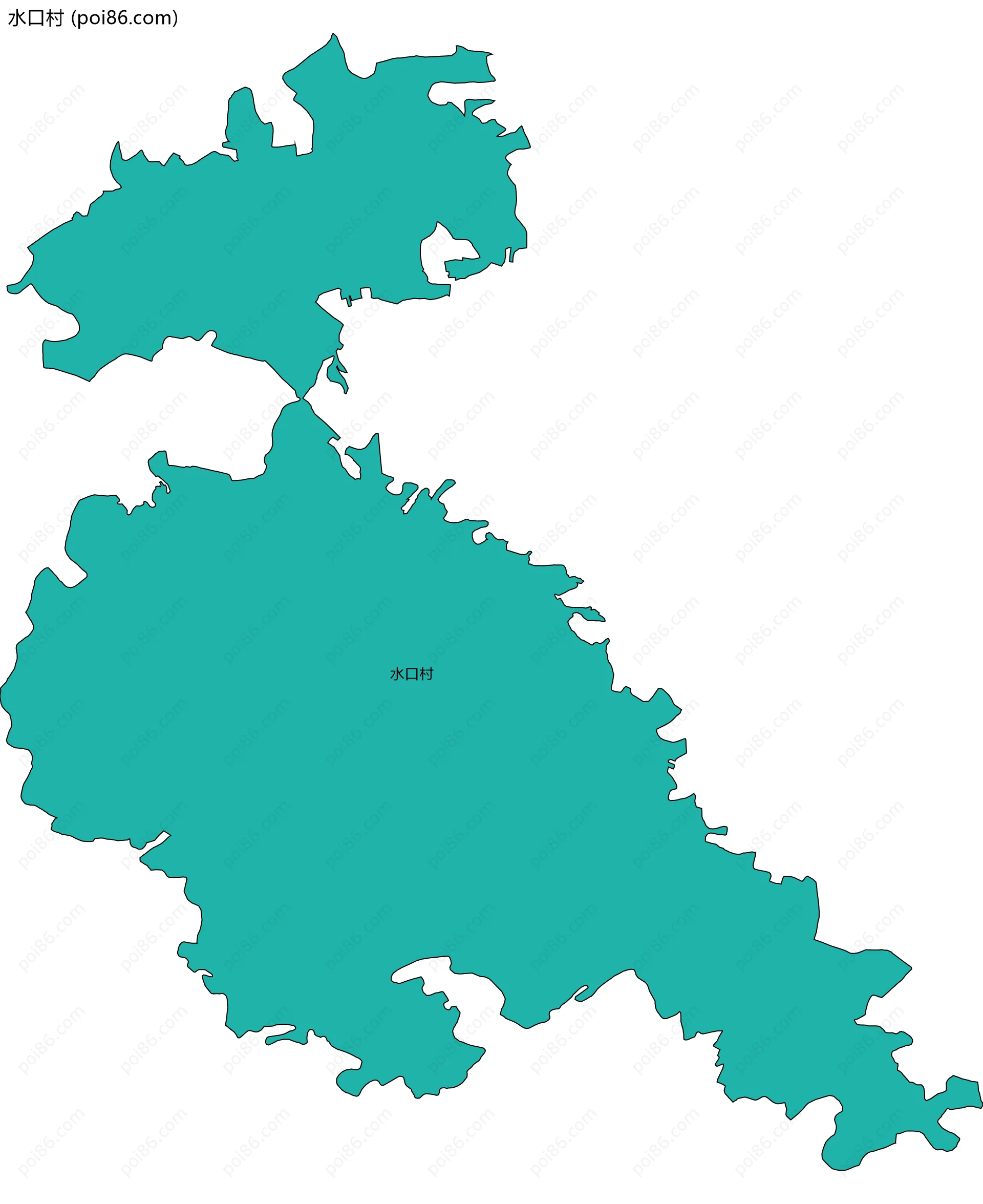 水口村边界地图